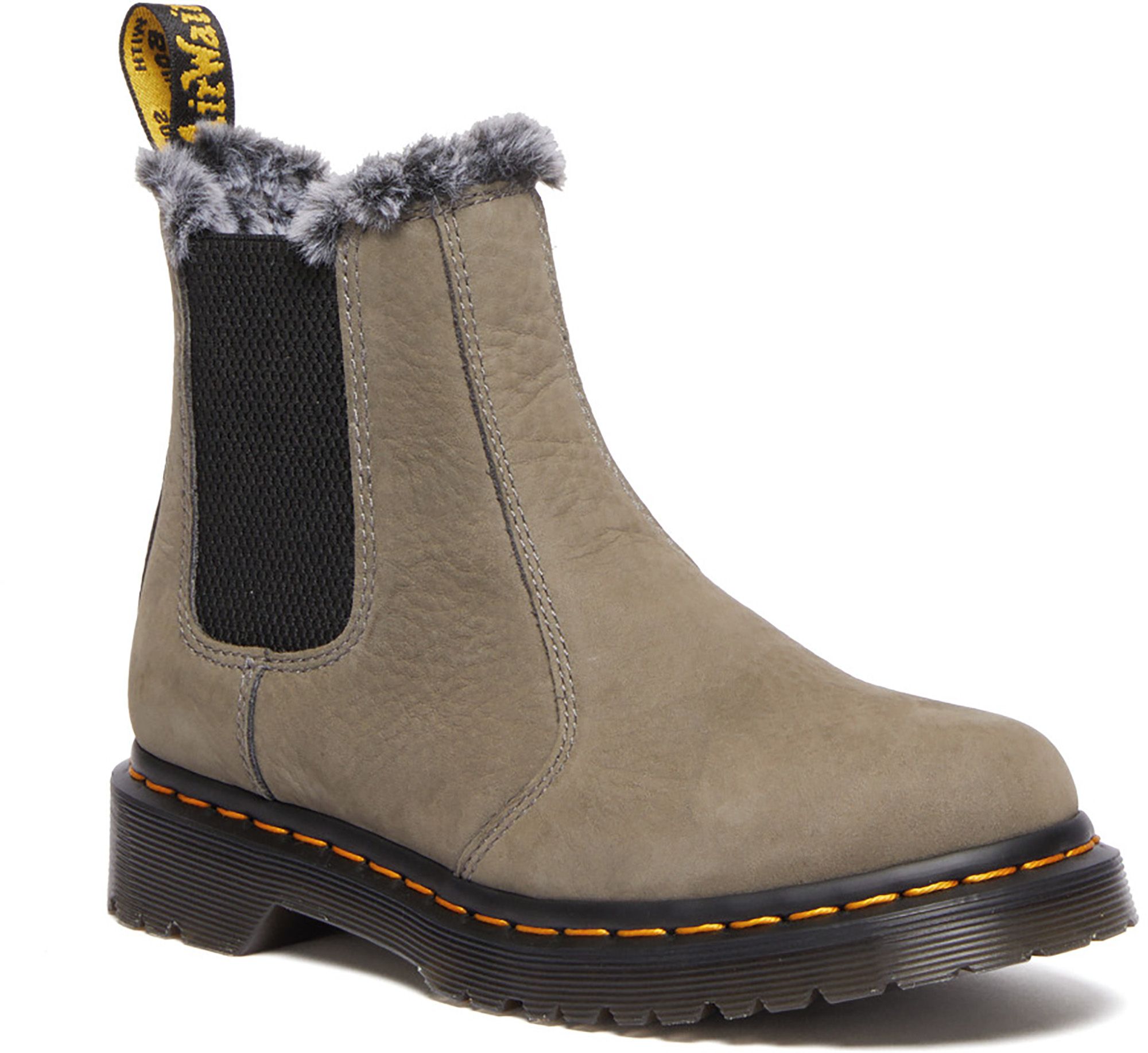 Dr. Martens Women's 2976 Leonore Faux Fur Lined Casual Chelsea Boots