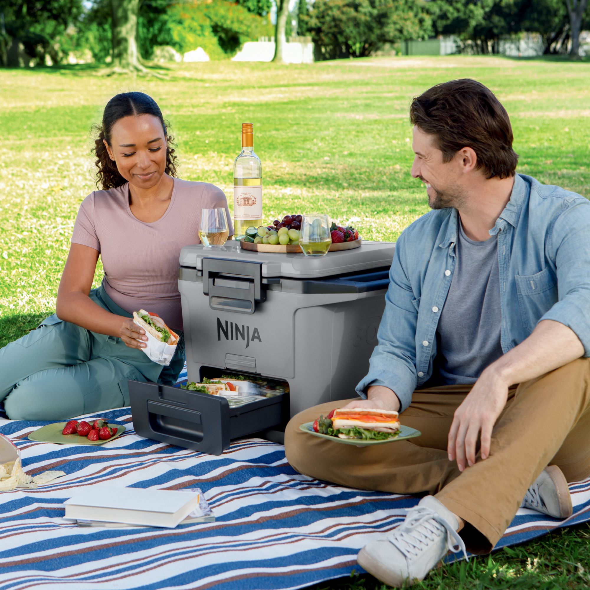 Ninja FrostVault 30 Qt. Hard Cooler with Bonus Cutting Board Divider Insert product image