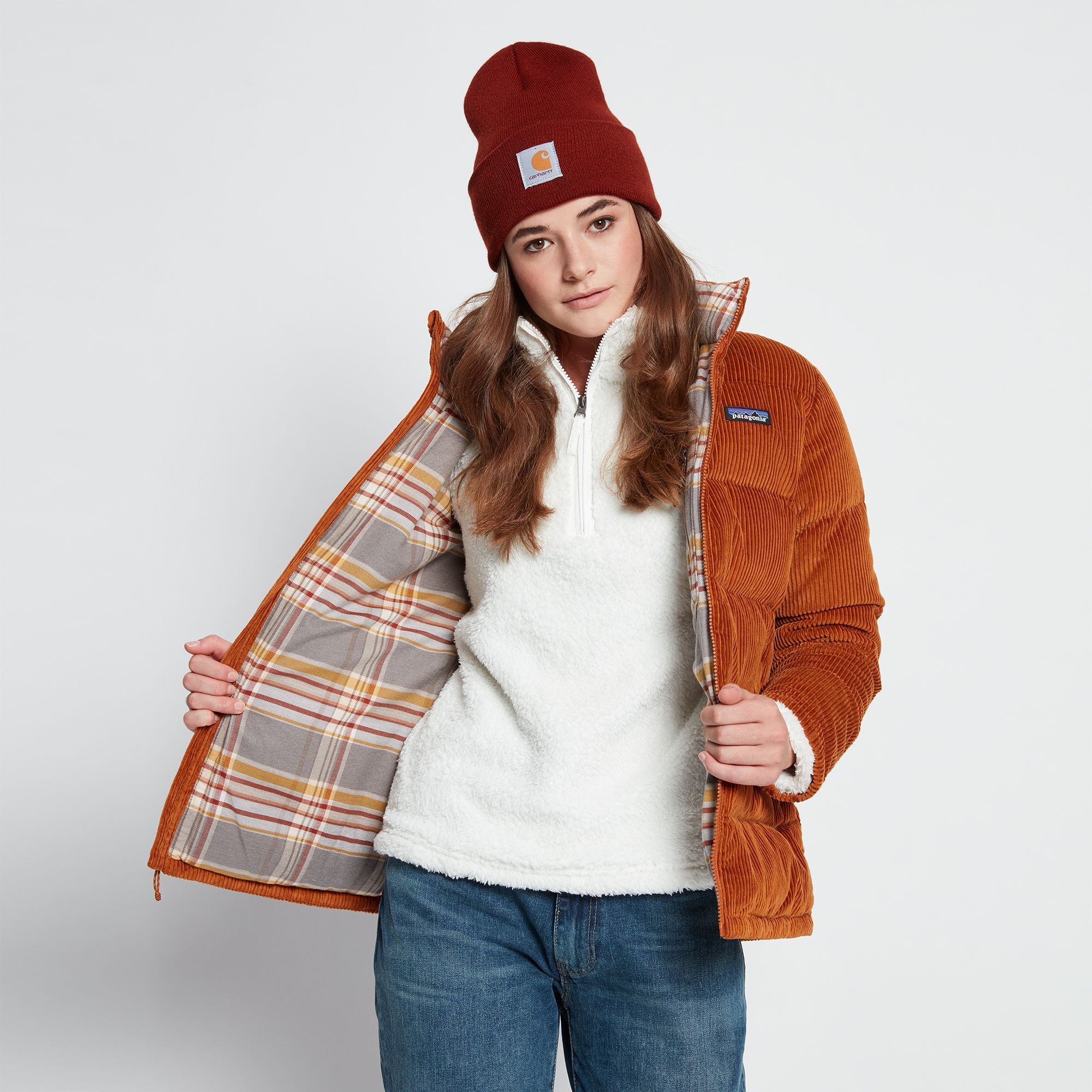 fjord corduroy down puffer jacket