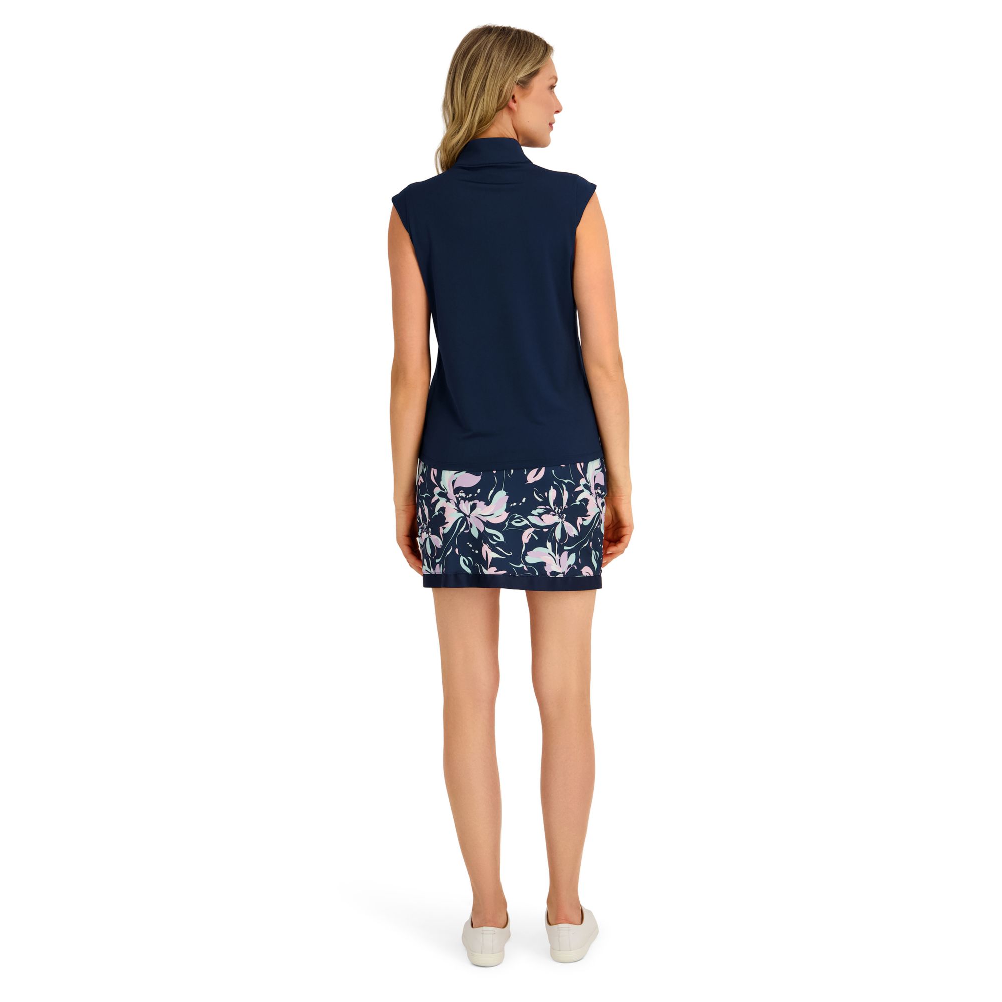 Stella Parker Women's Kyle Side Ruched Y-Neck Short Sleeve Polo product image