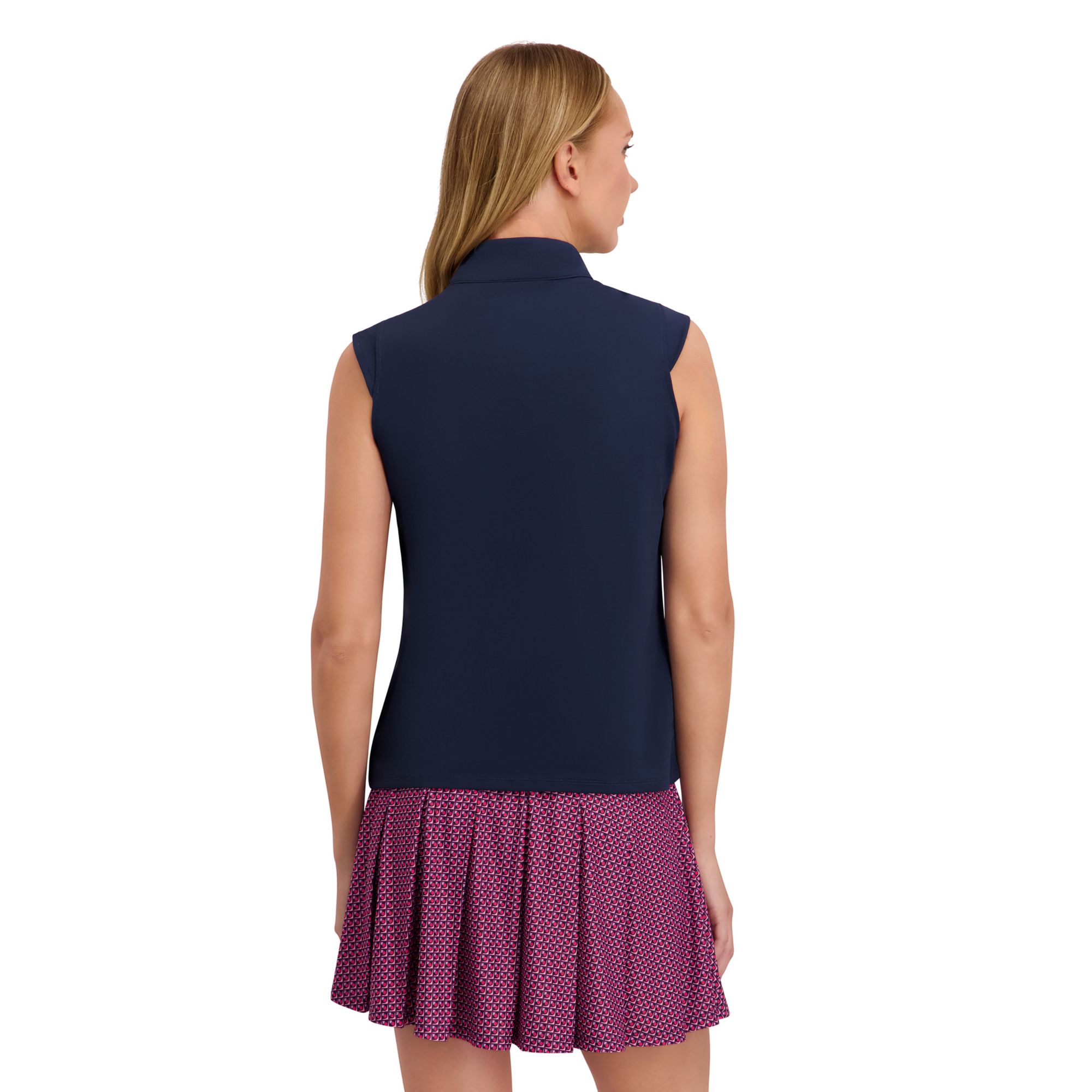 Stella Parker Women's Kyle Side Ruched Y-Neck Short Sleeve Polo product image