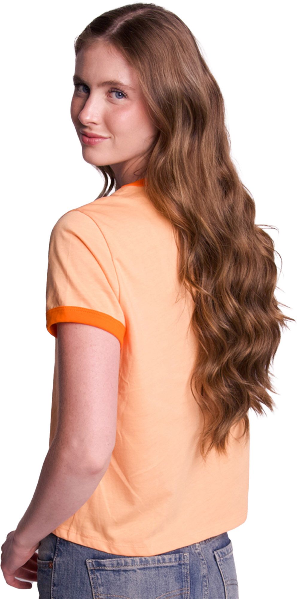 Lusso Women's Houston Dash Light Orange Nora T-Shirt product image