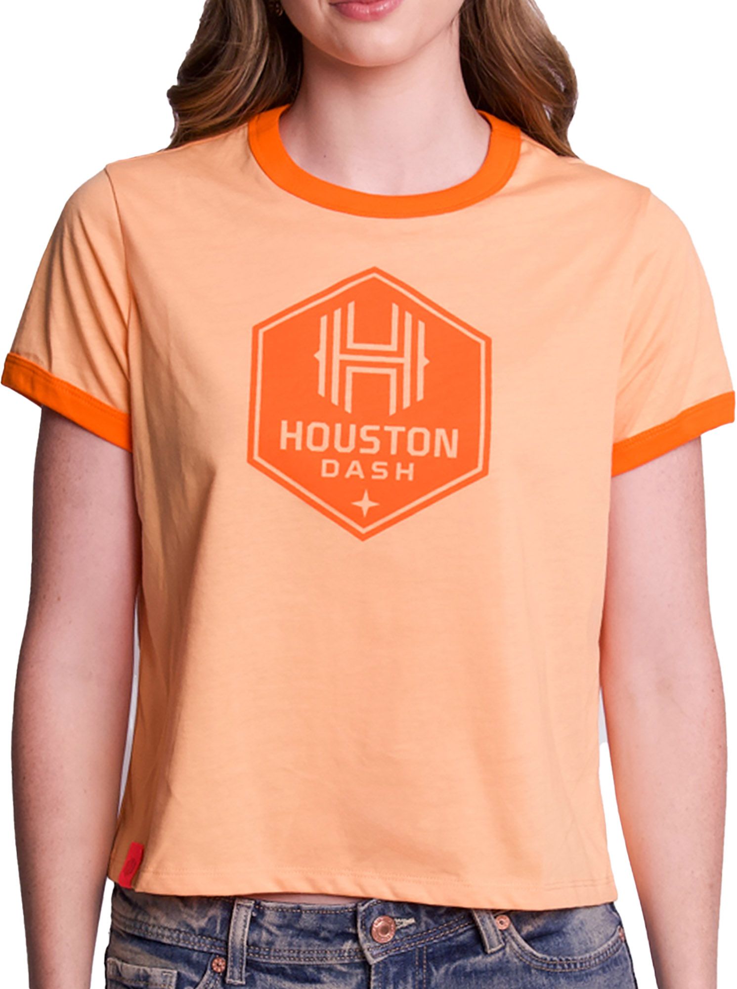 Lusso Women's Houston Dash Light Orange Nora T-Shirt product image