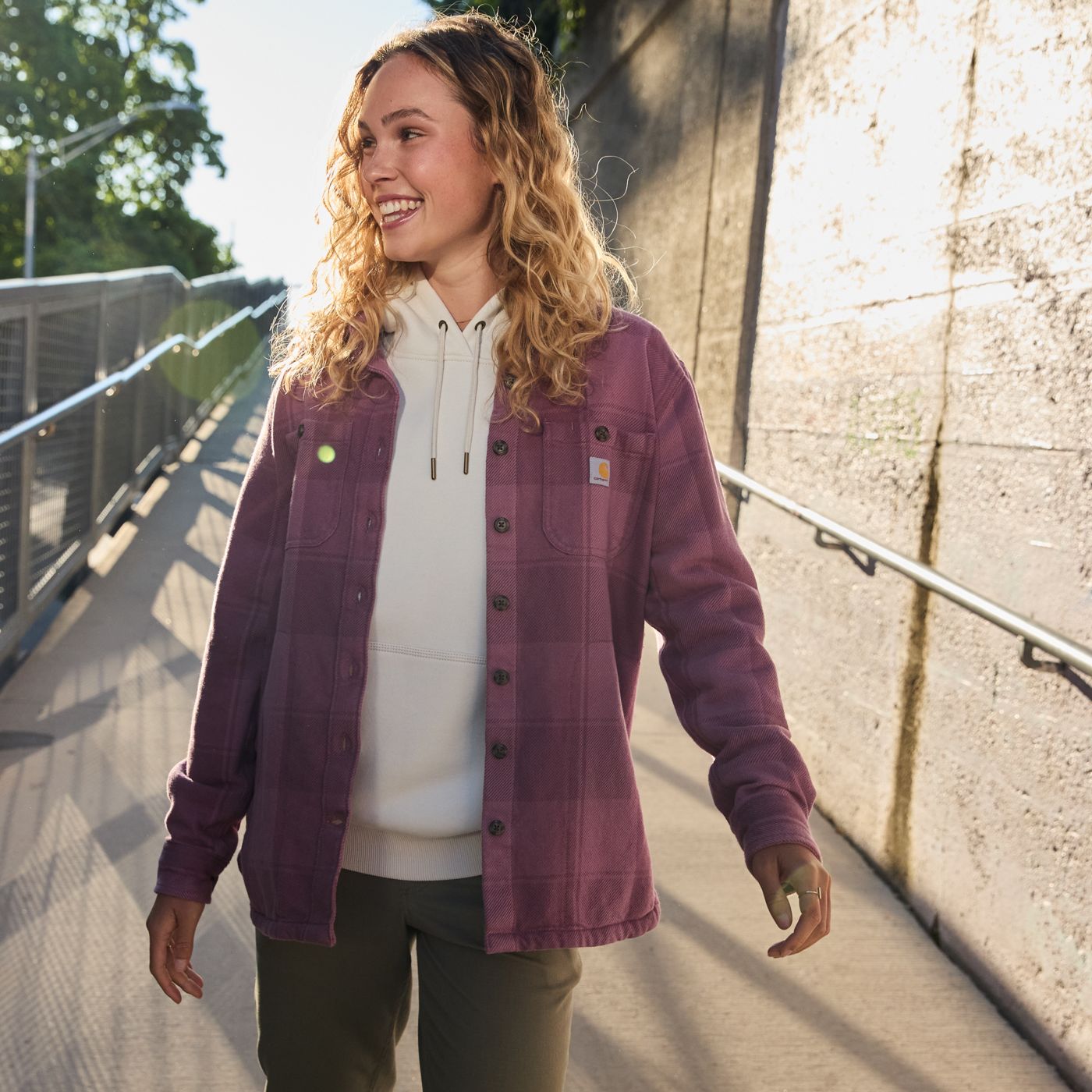 Twill shirt jacket womens outlet