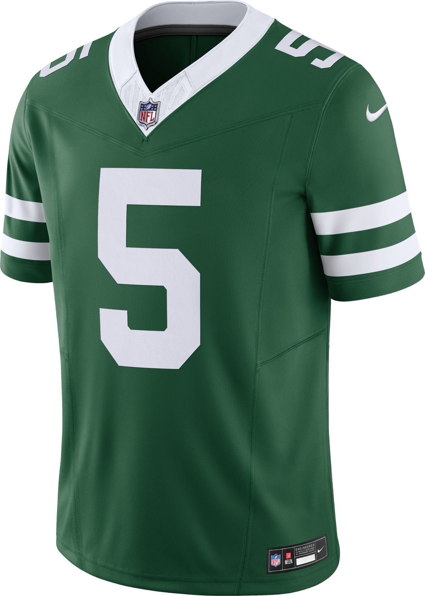 Nike Men's New York Jets Garrett Wilson #5 Vapor F.U.S.E. Green Limited Jersey product image