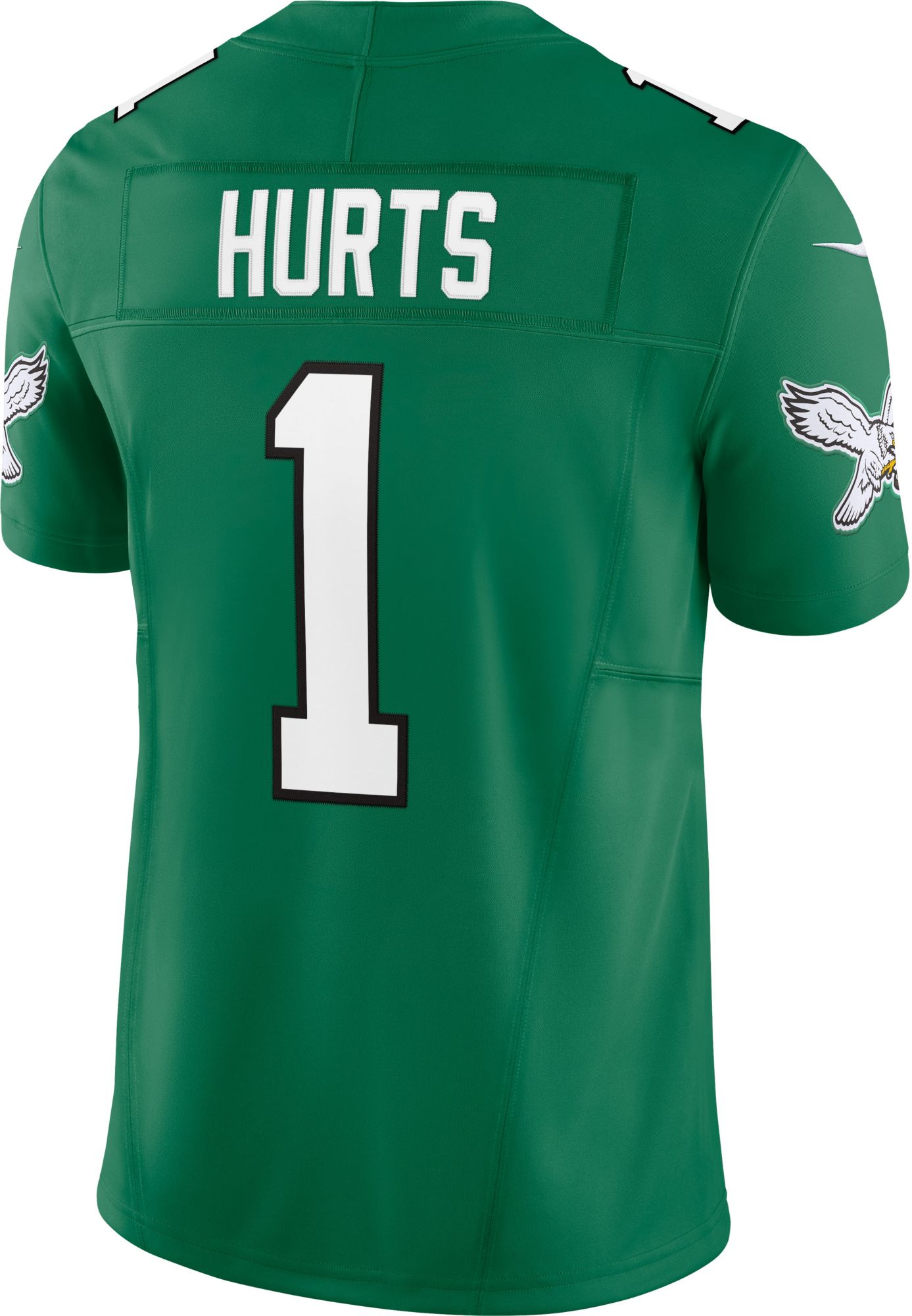 Nike Men's Philadelphia Eagles Jalen Hurts #1 Vapor F.U.S.E. Alternate Kelly Green Limited Jersey product image