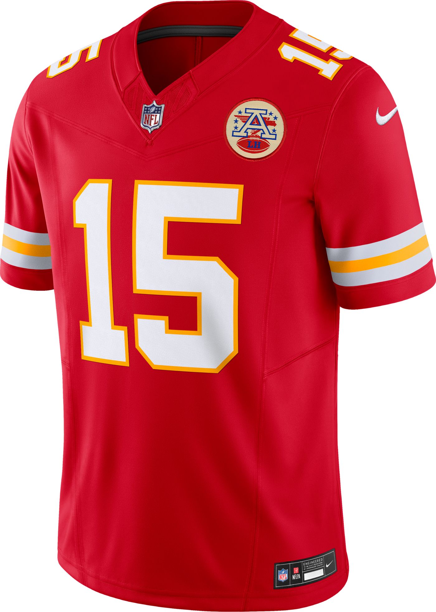 Kansas City Chiefs Patrick Mahomes NFL Nike Vapor Limited Jersey red white cheapest gold