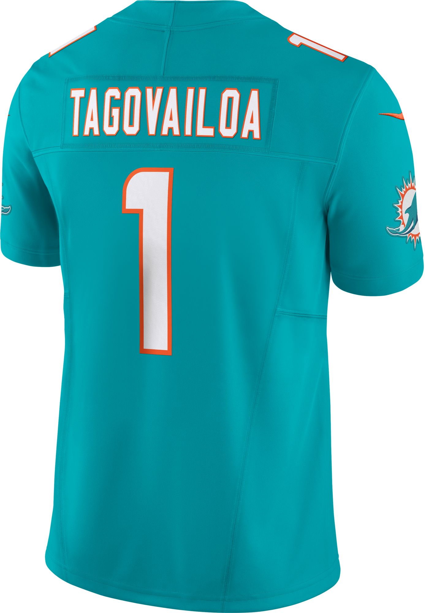 Nike Men's Miami Dolphins Tua Tagovailoa #1 Vapor F.U.S.E. Aqua Limited Jersey product image