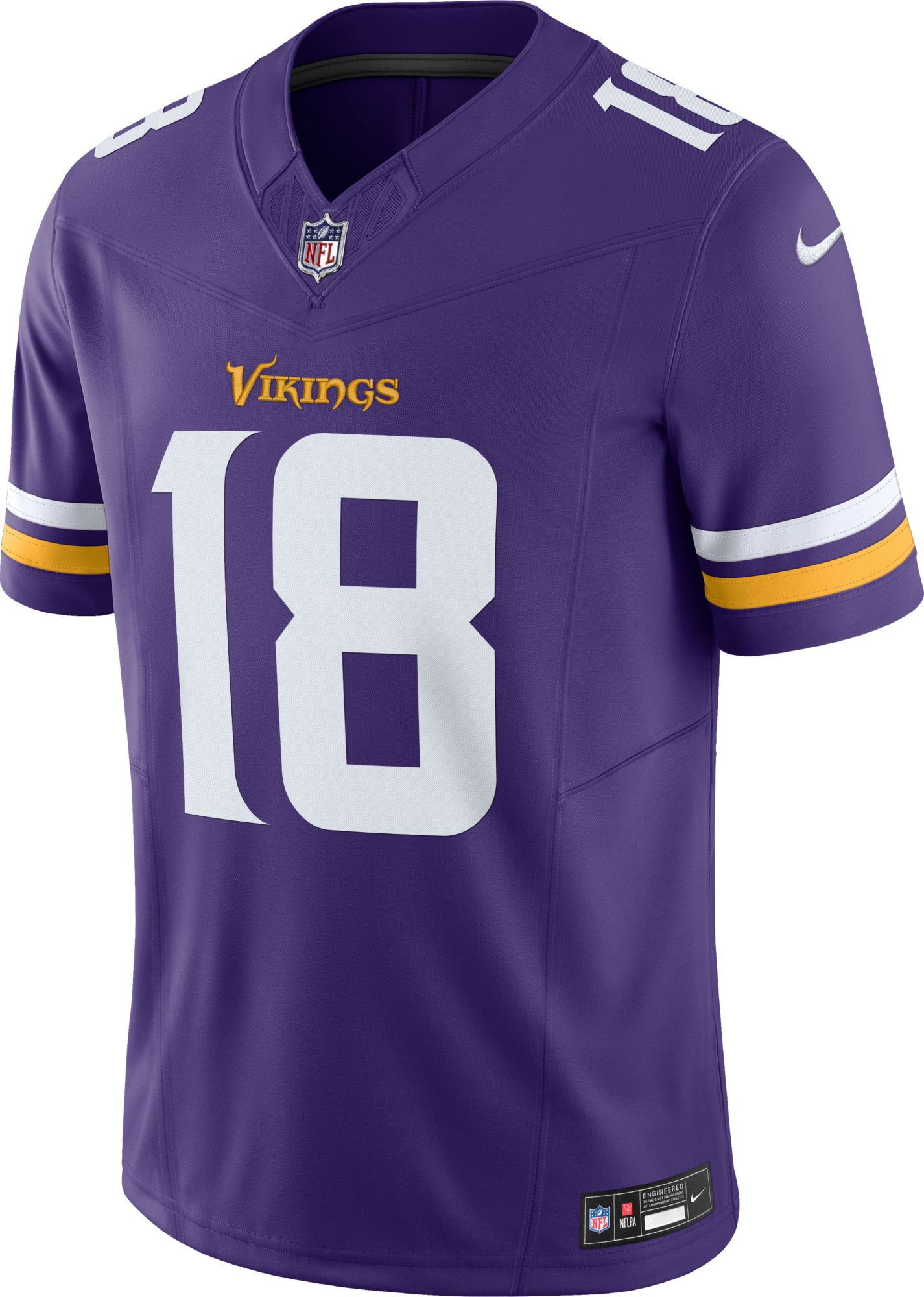 Nike Minnesota Vikings No18 Justin Jefferson Olive Women's Stitched NFL Limited 2017 Salute To Service Jersey