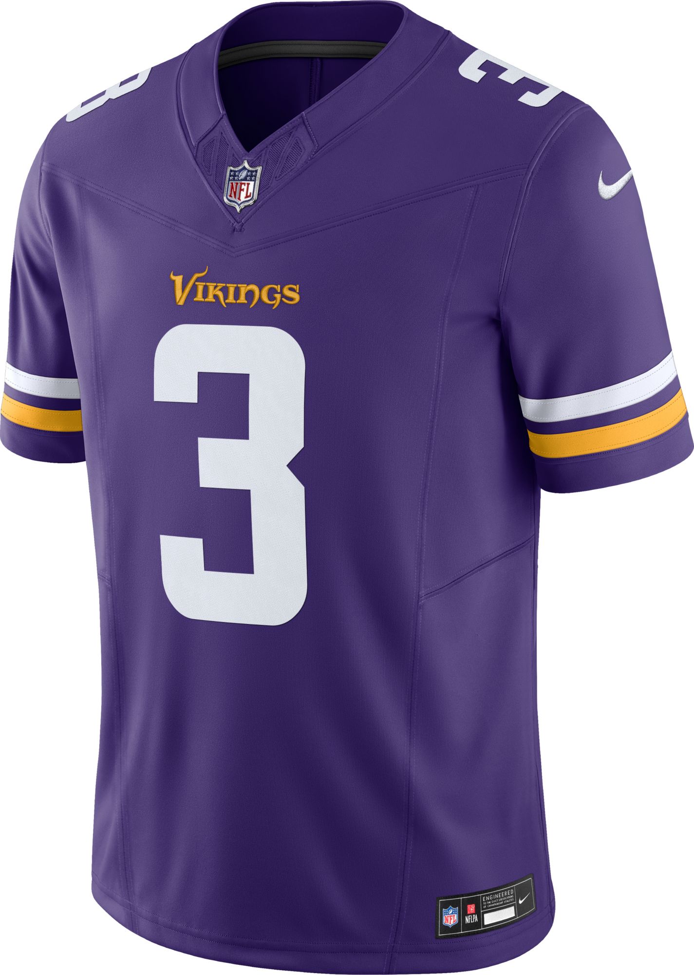 Nike Men's Minnesota Vikings Jordan Addison #3 Vapor F.U.S.E. Purple Limited Jersey product image
