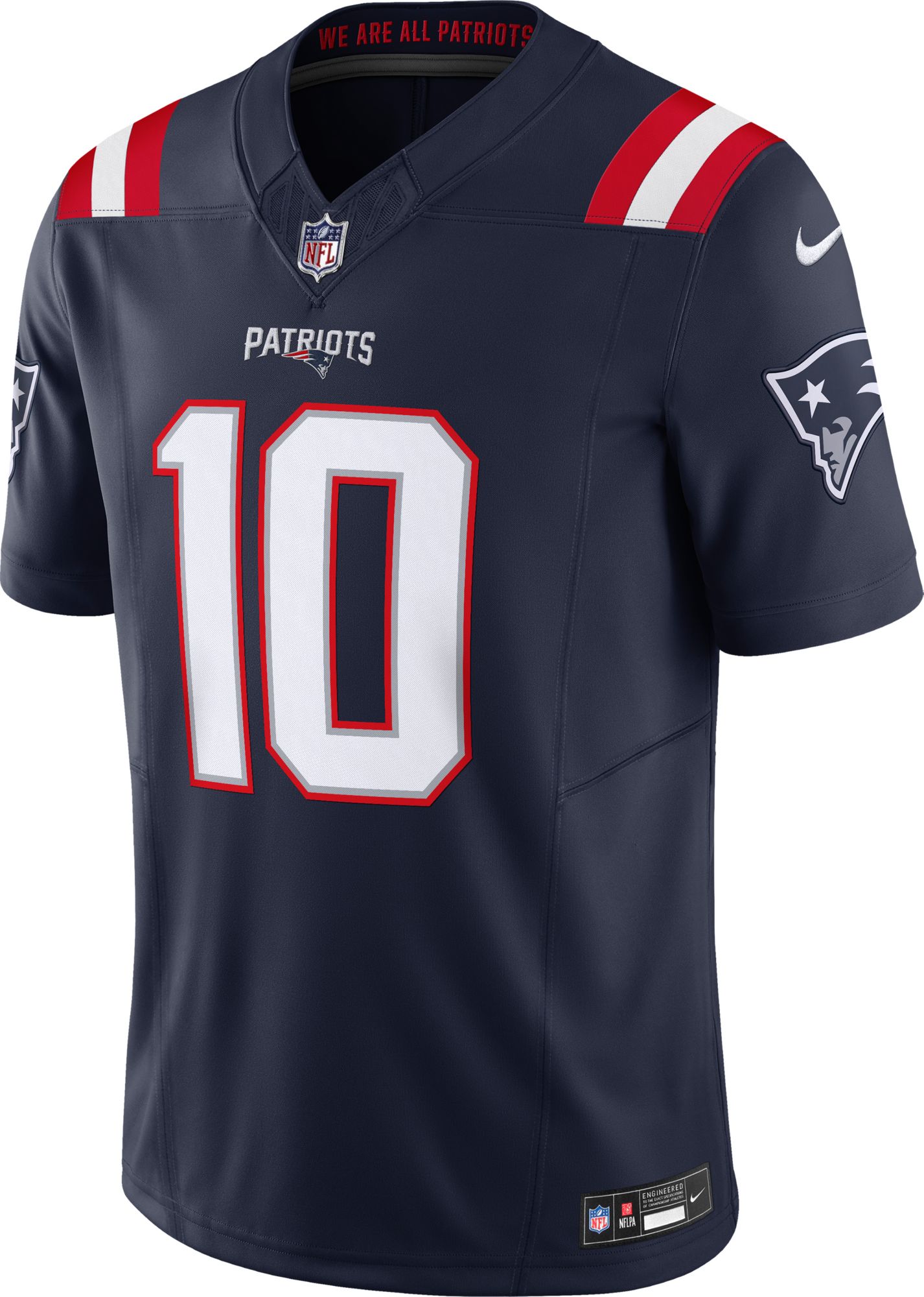 Nike Men's New England Patriots Mac Jones #10 Vapor F.U.S.E. Limited Navy Jersey