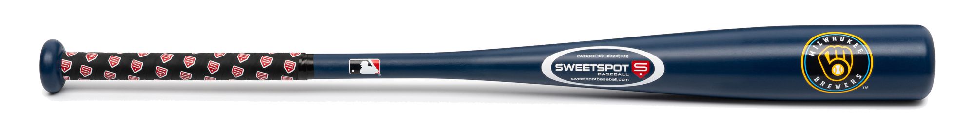 SweetSpot Baseball Milwaukee Brewers 32” Senior Bat and Spaseball Combo