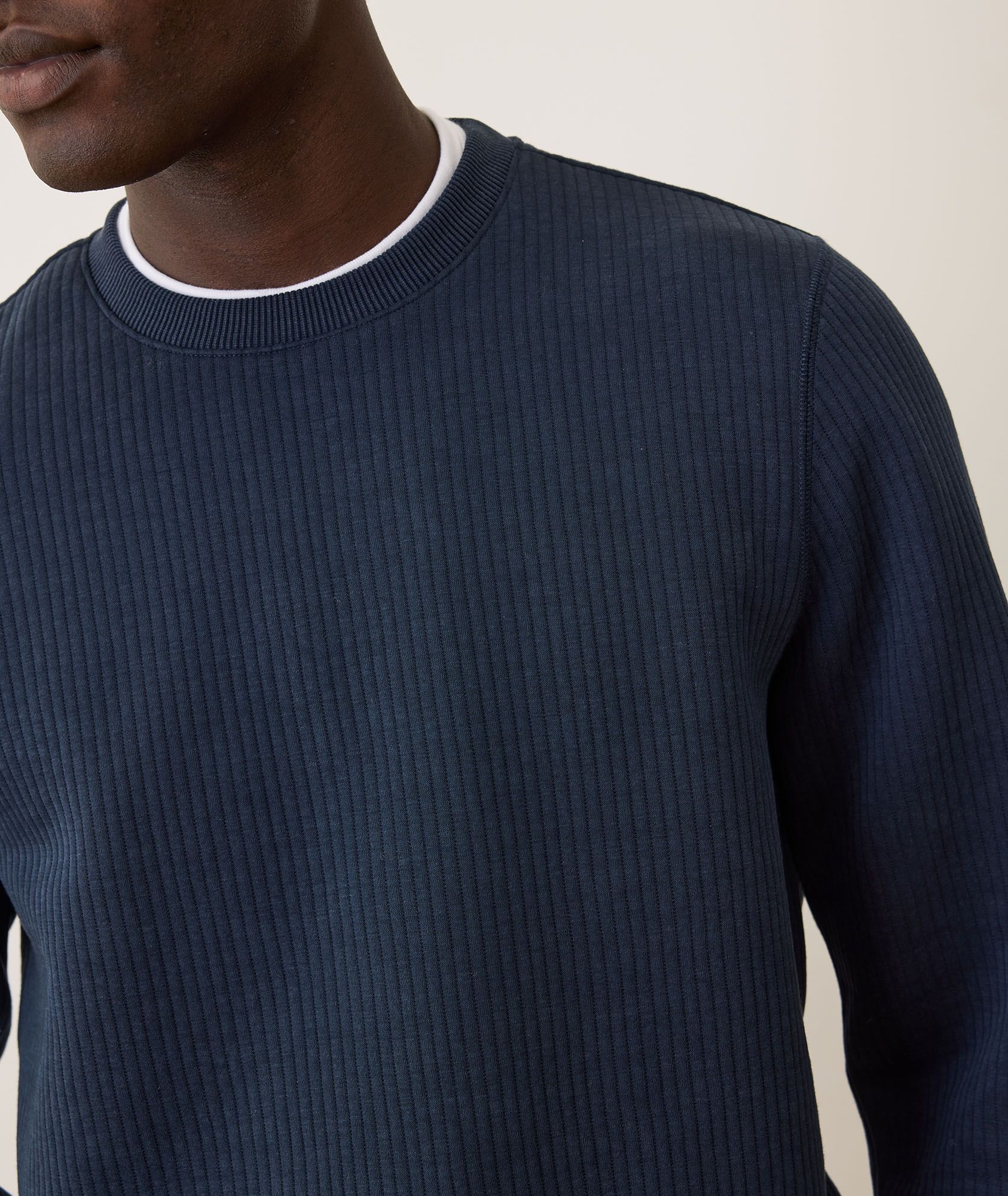 Marine Layer Men's Corbet Quilted Crewneck Sweater product image
