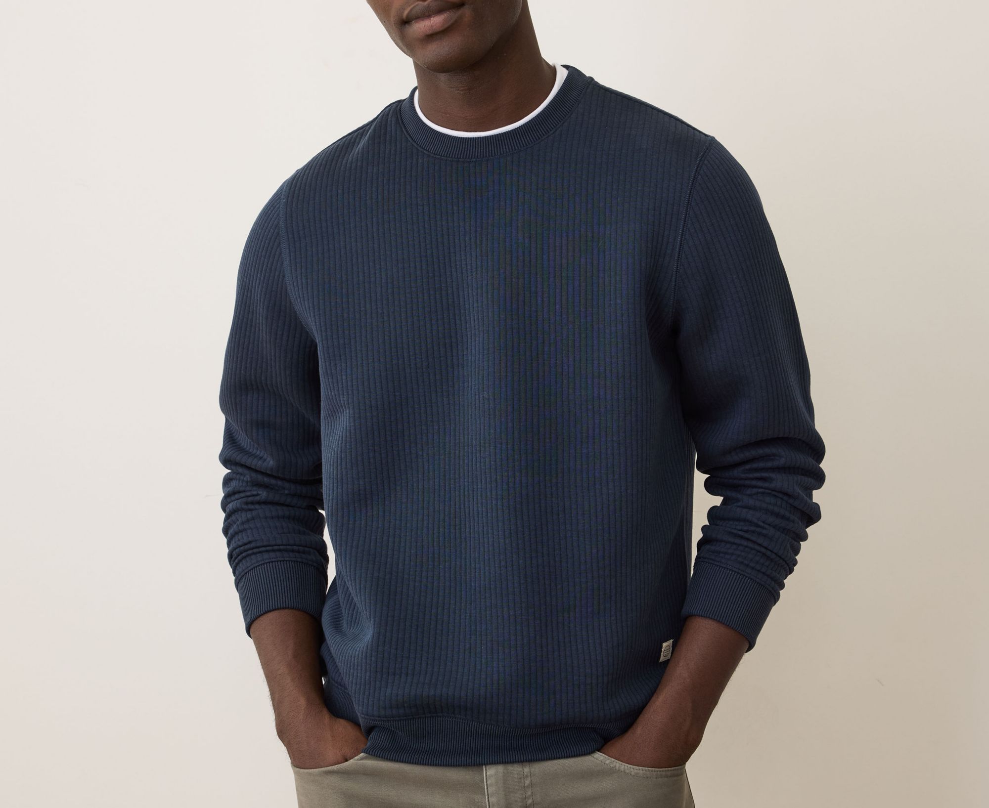 Marine Layer Men's Corbet Quilted Crewneck Sweater product image