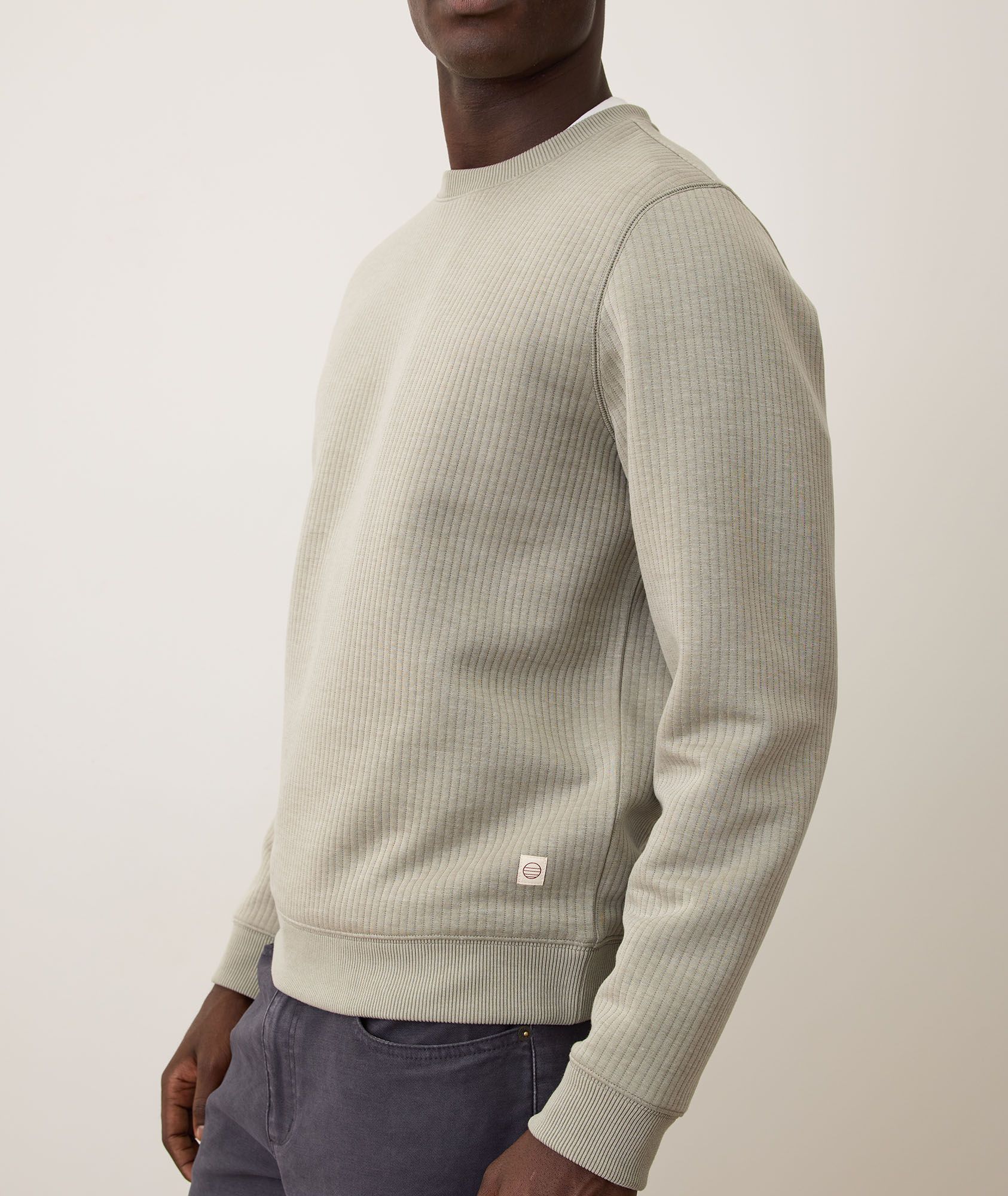 Marine Layer Men's Corbet Quilted Crewneck Sweater product image