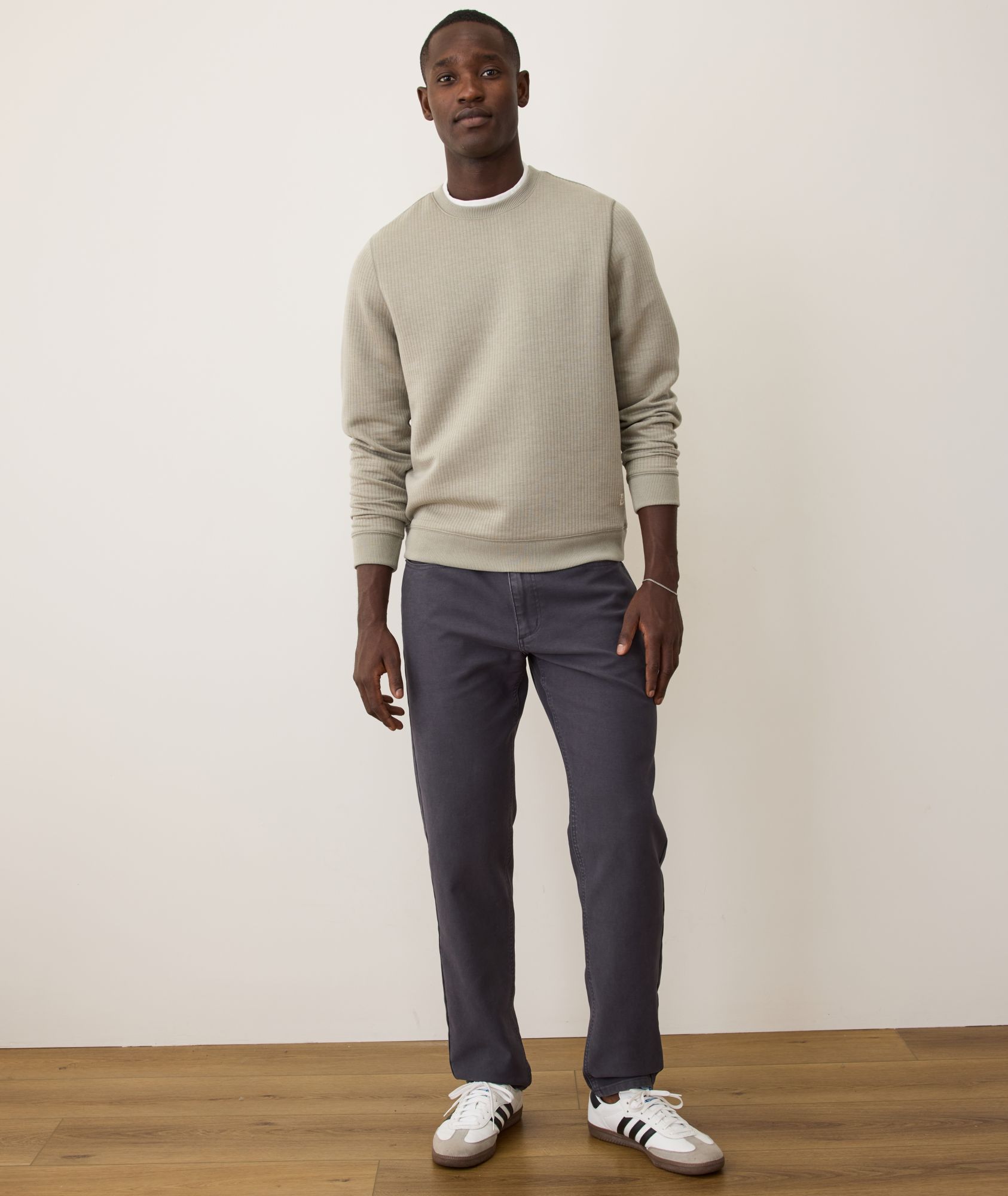 Marine Layer Men's Corbet Quilted Crewneck Sweater product image