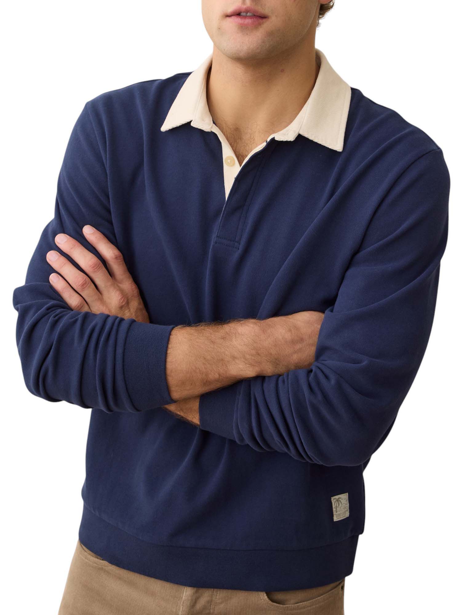 Marine Layer Men's Sueded Long Sleeve Rugby Polo product image