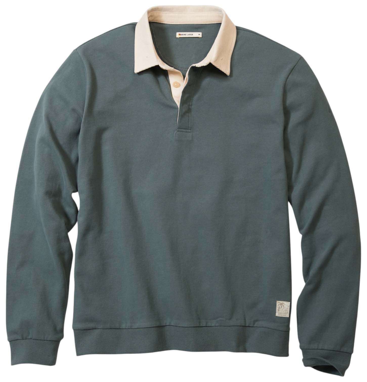Marine Layer Men's Sueded Long Sleeve Rugby Polo product image