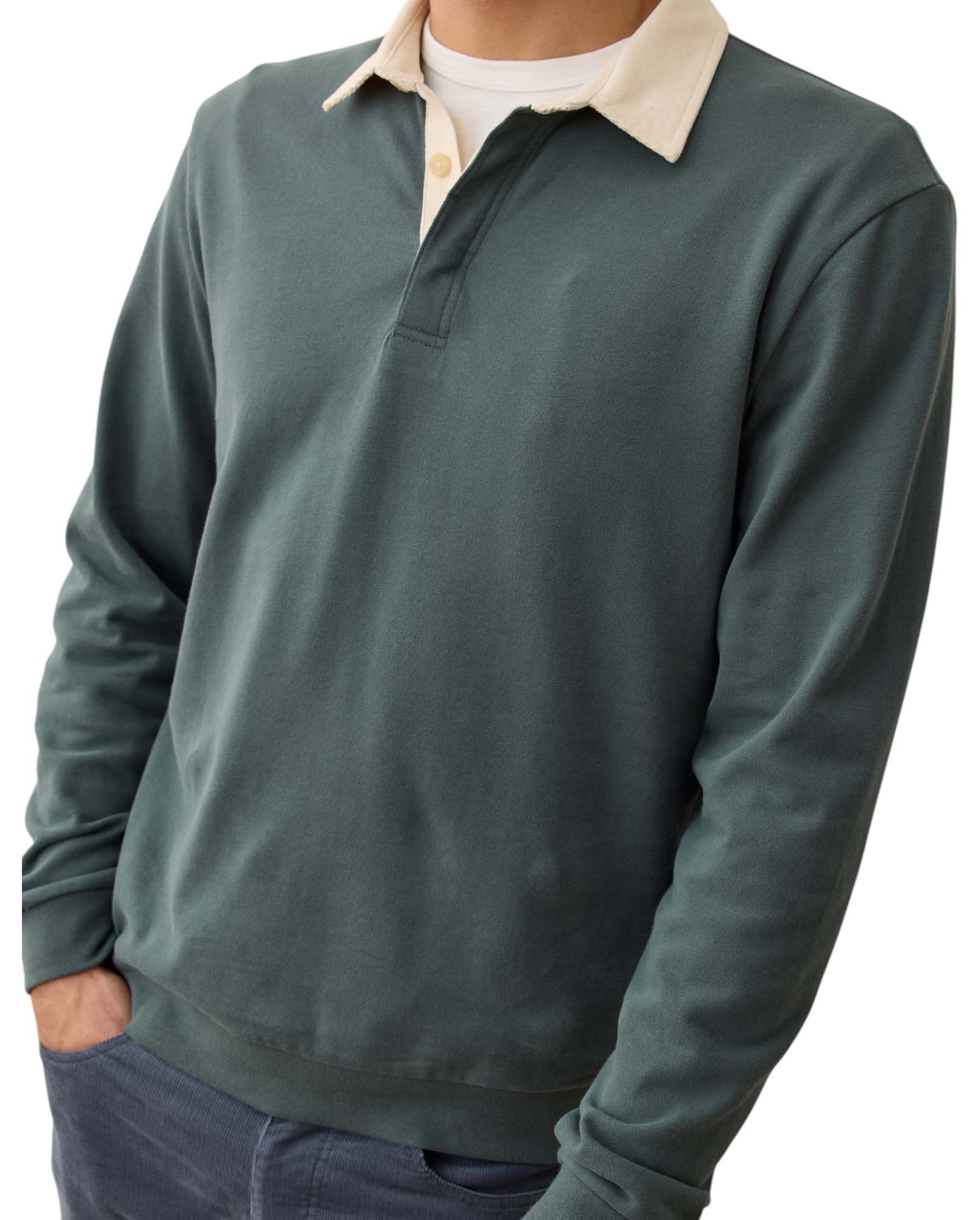 Marine Layer Men's Sueded Long Sleeve Rugby Polo product image