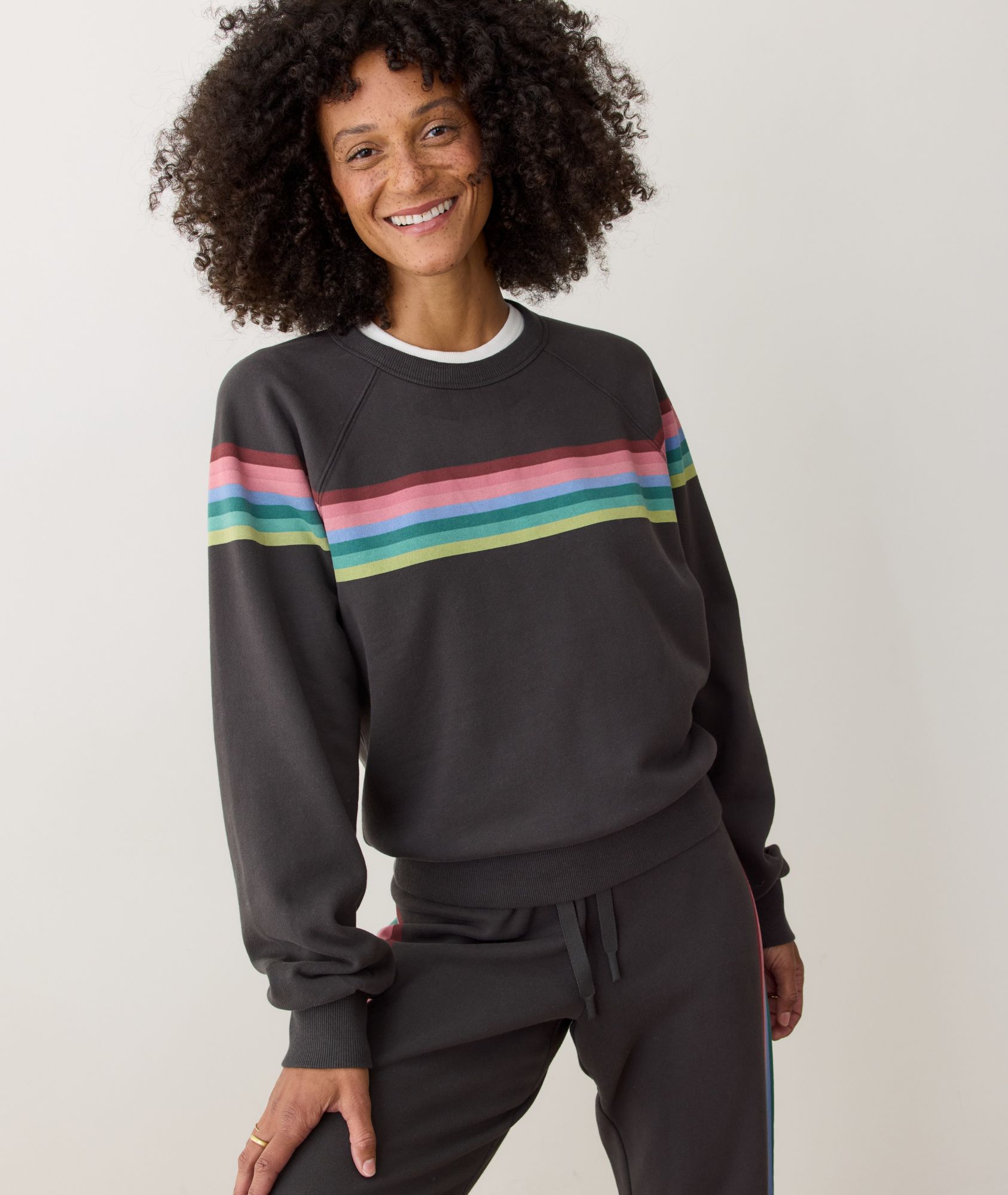 Marine Layer Women 's Cloud 9 Fleece Anytime Crewneck Sweatshirt product image