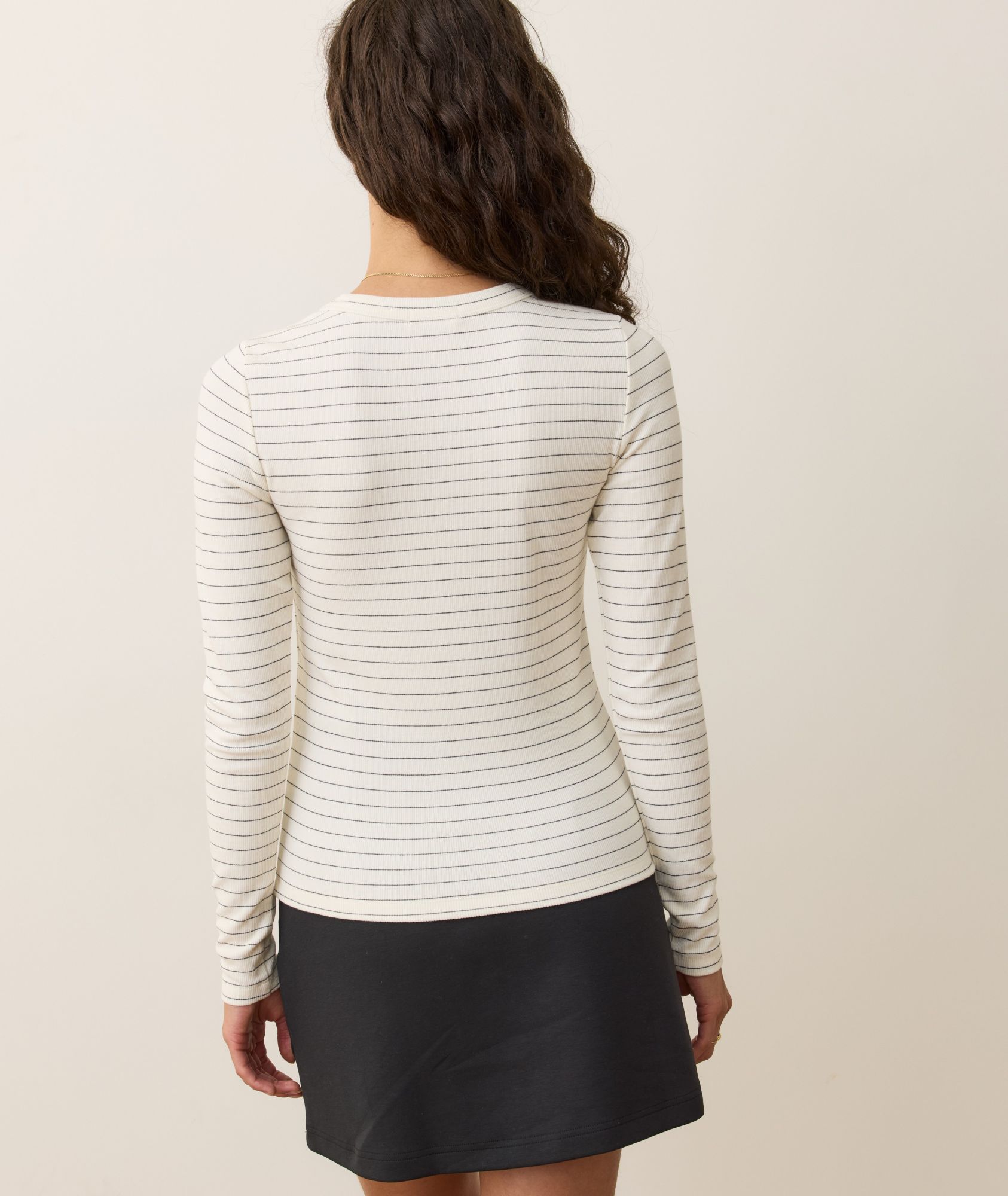 Marine Layer Women 's Long Sleeve Lexi Rib Sun-In Crew T-Shirt product image