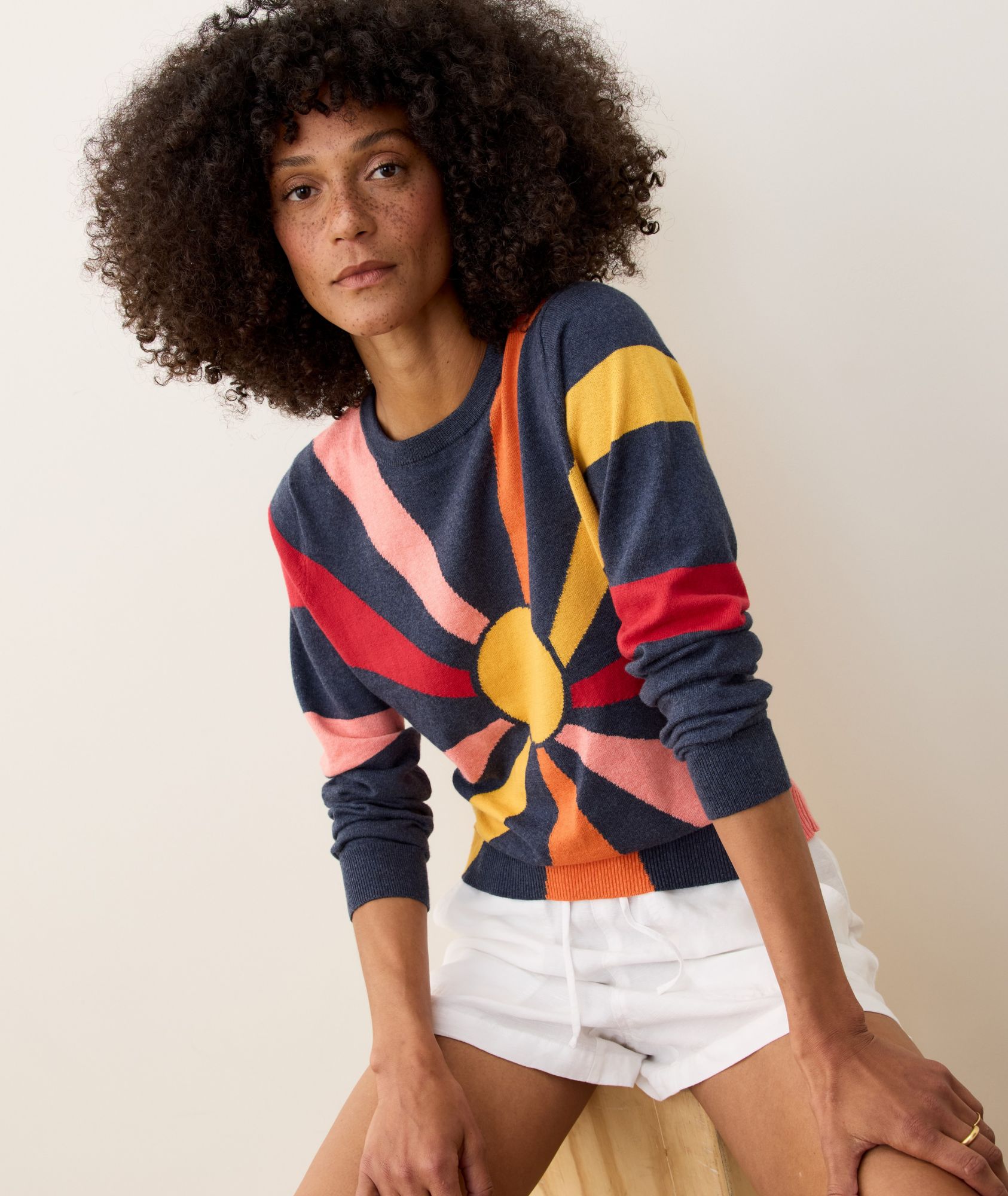 Marine Layer Women 's Exploded Sun Icon Sweater product image