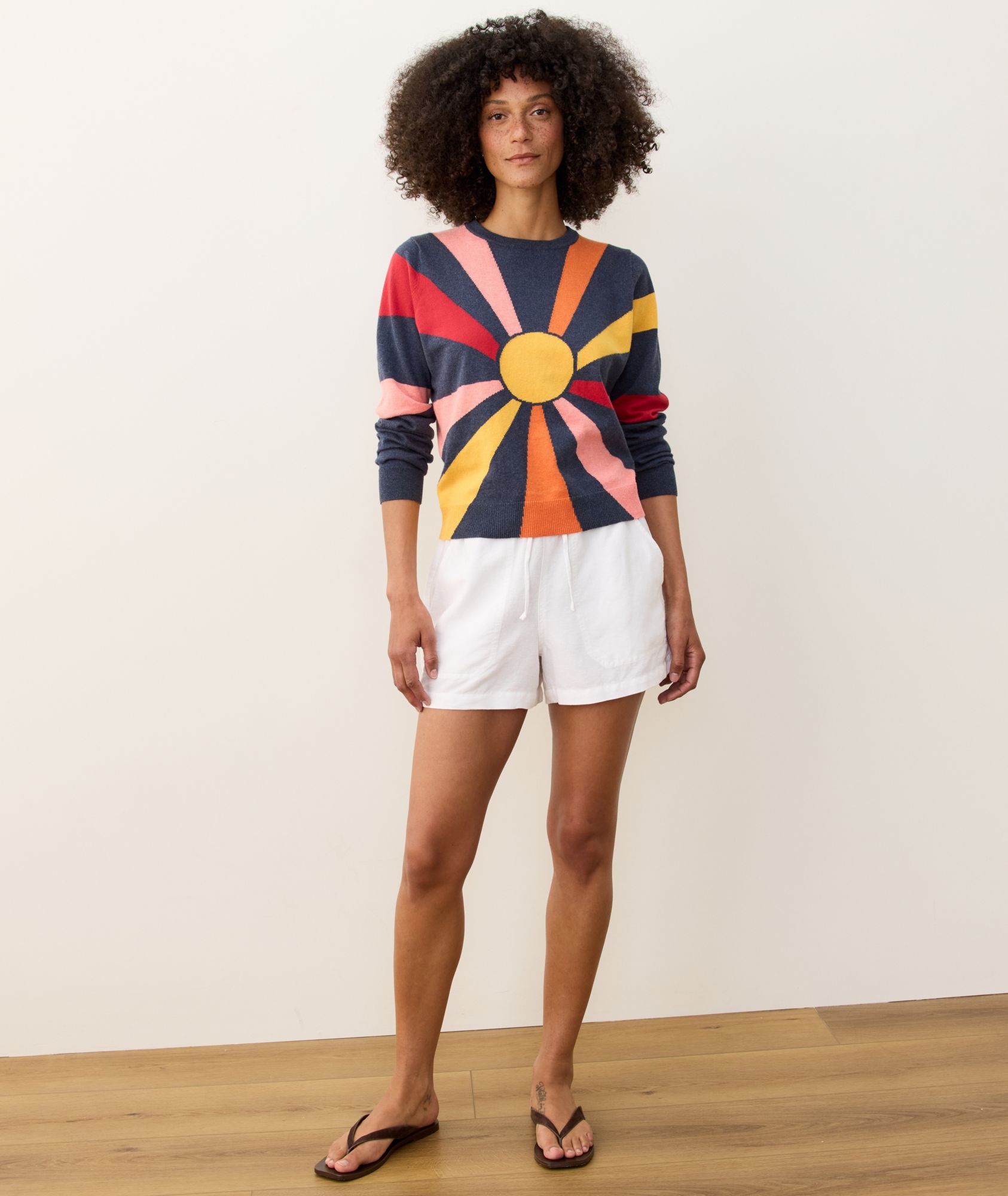 Marine Layer Women 's Exploded Sun Icon Sweater product image