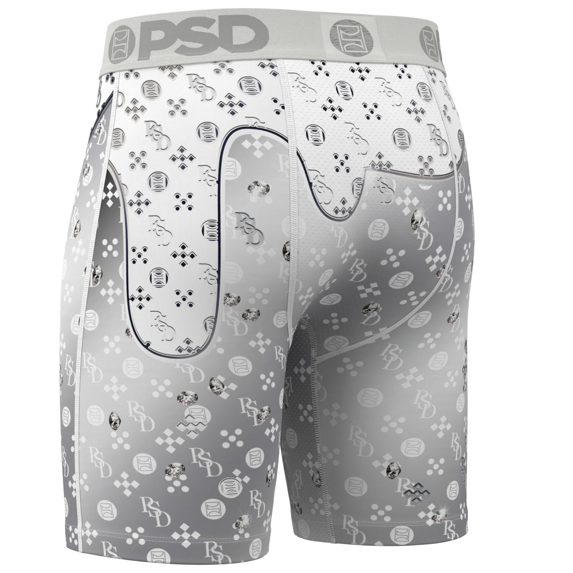 PSD Underwear Men's Warface White Diamond Boxer Briefs product image