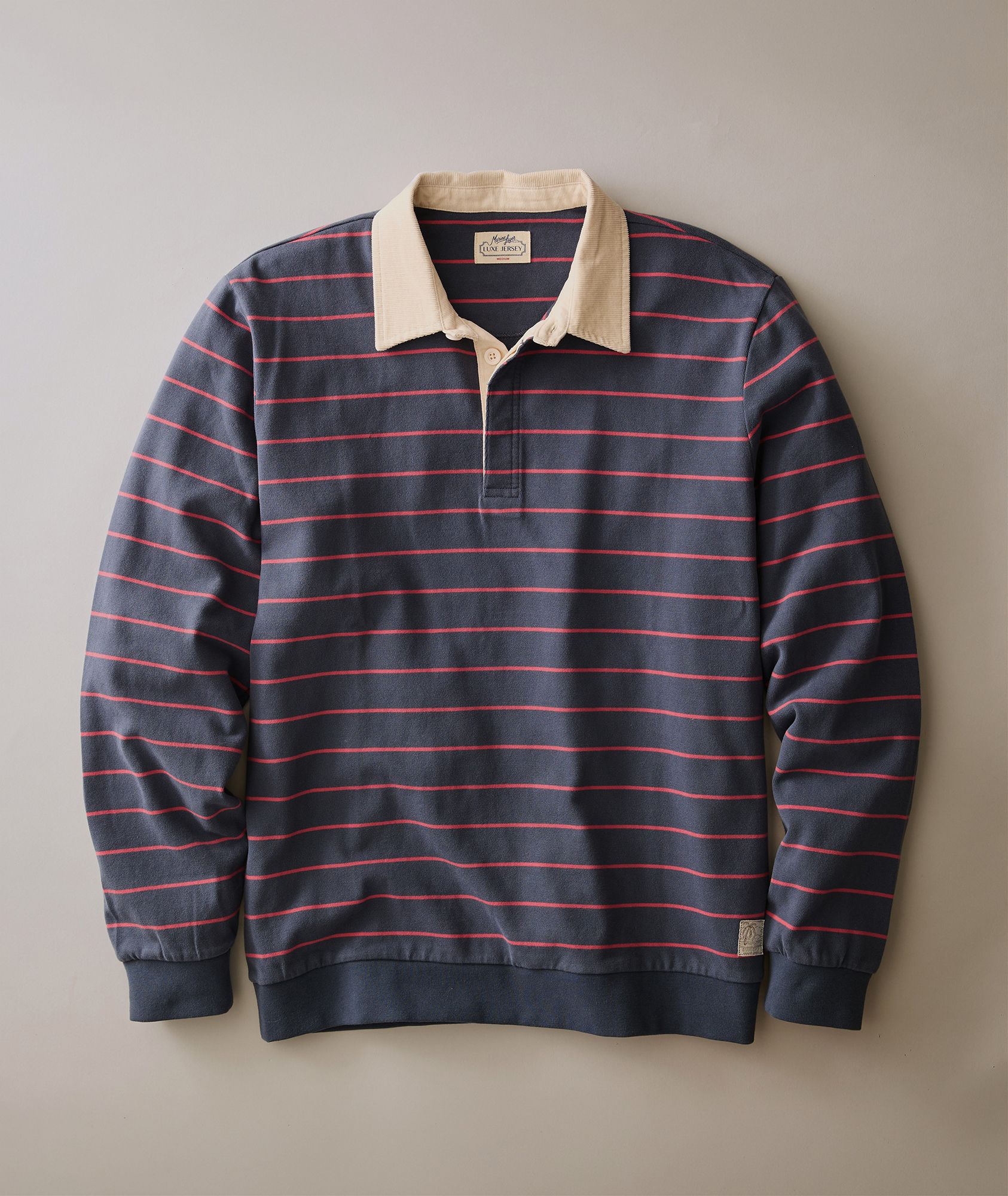 Marine Layer Men's Sueded Long Sleeve Rugby Polo product image