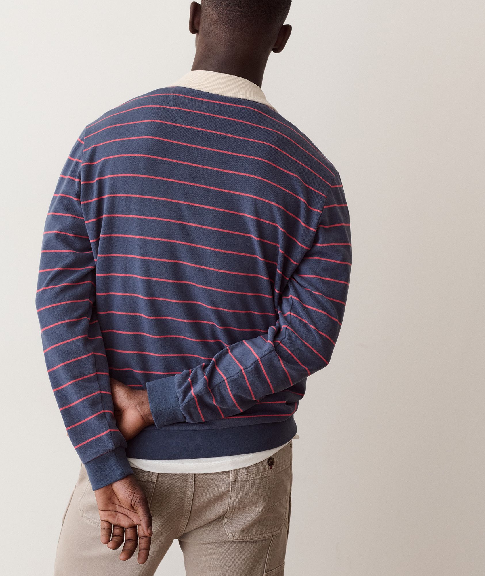 Marine Layer Men's Sueded Long Sleeve Rugby Polo product image