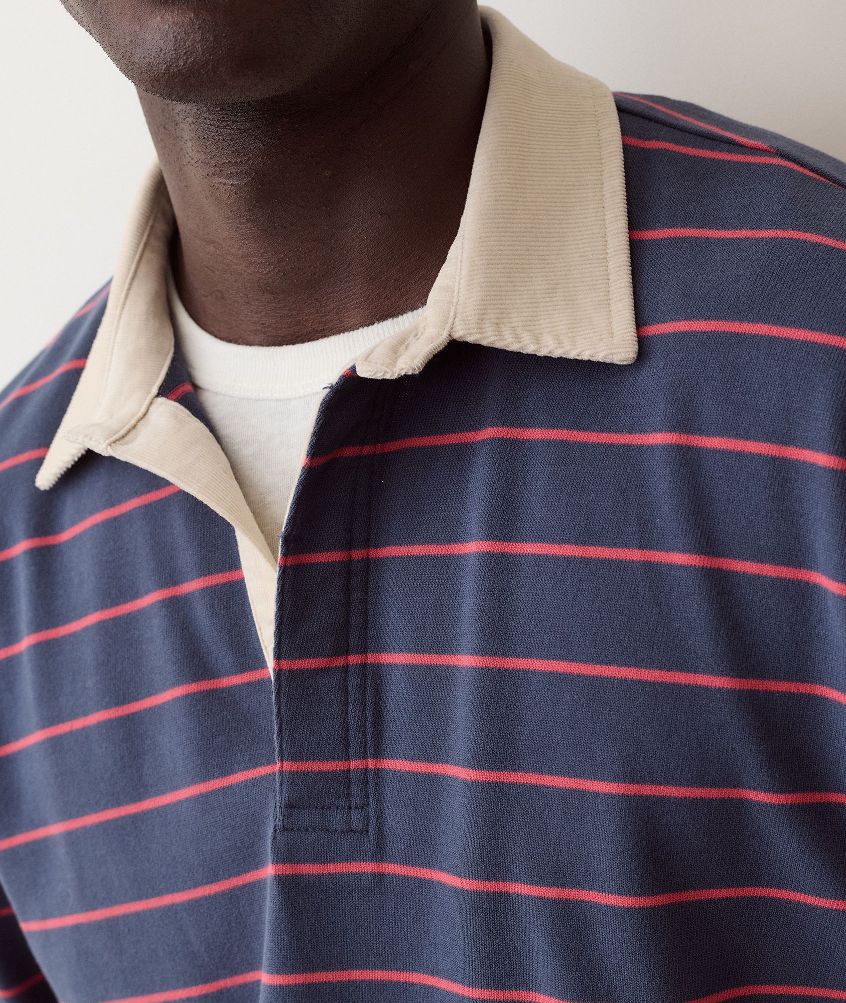 Marine Layer Men's Sueded Long Sleeve Rugby Polo product image