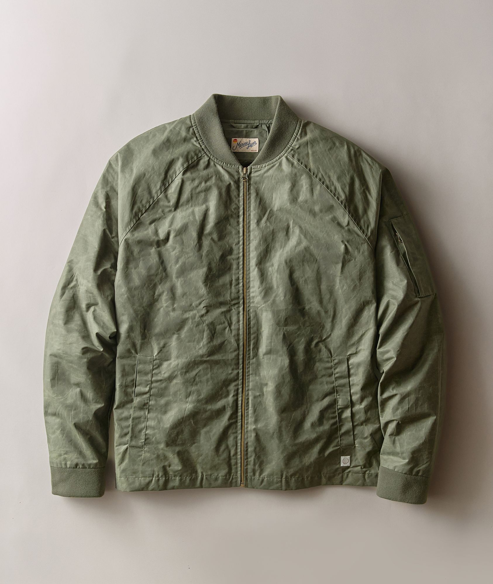 Marine Layer Men's Glenn Wax Canvas Bomber Jacket product image