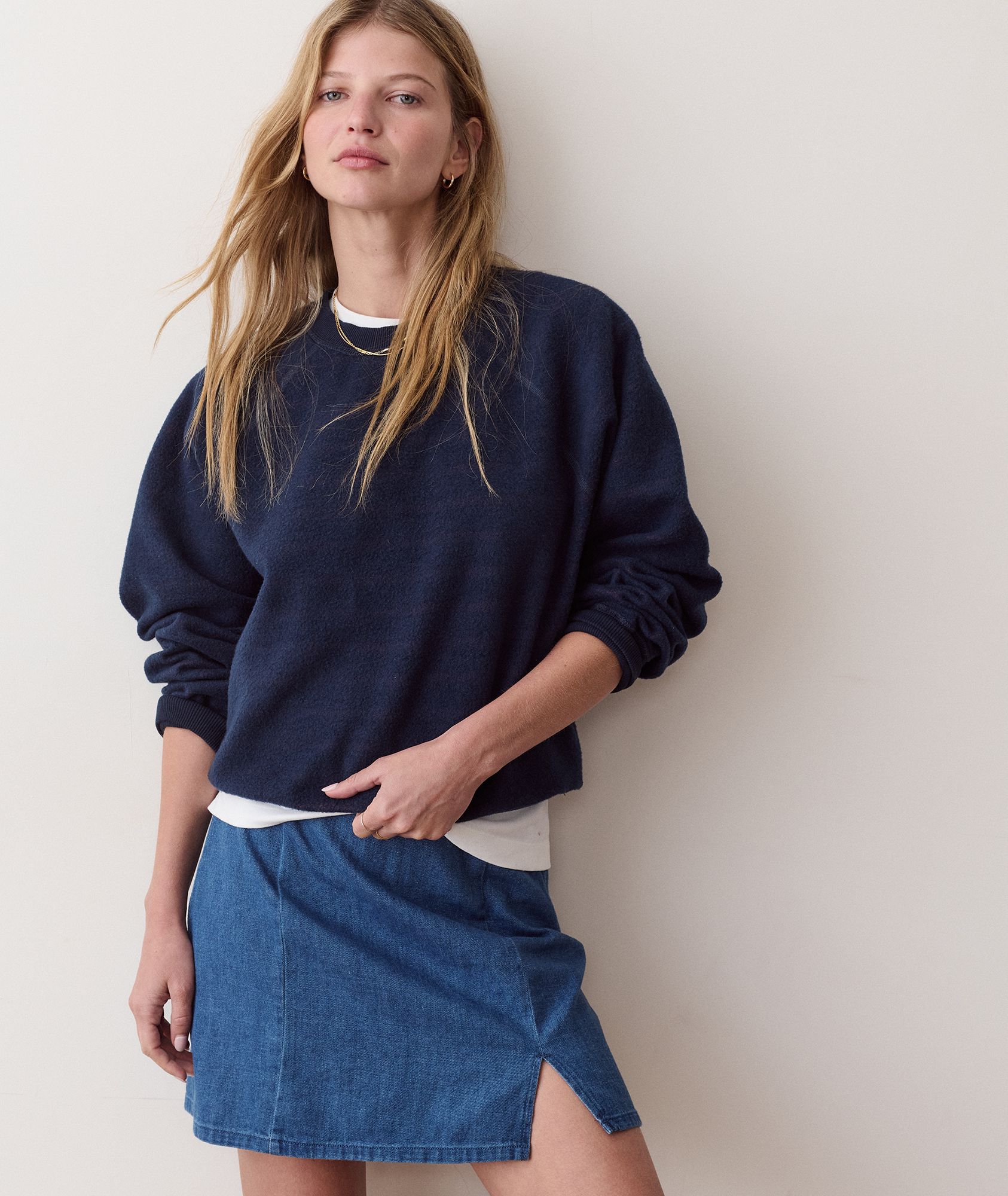 Marine Layer Women's Cloud 9 Fleece Reversible Crewneck Sweatshirt product image
