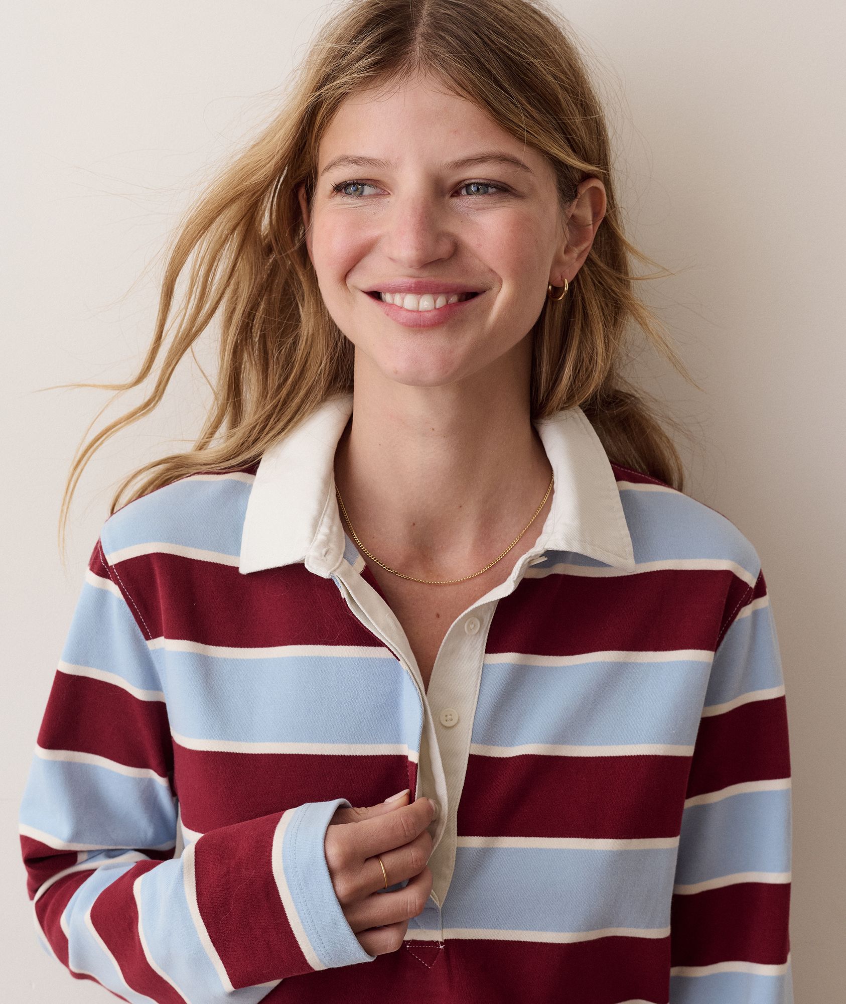 Marine Layer Women's Dream Jersey Long Sleeve Polo product image