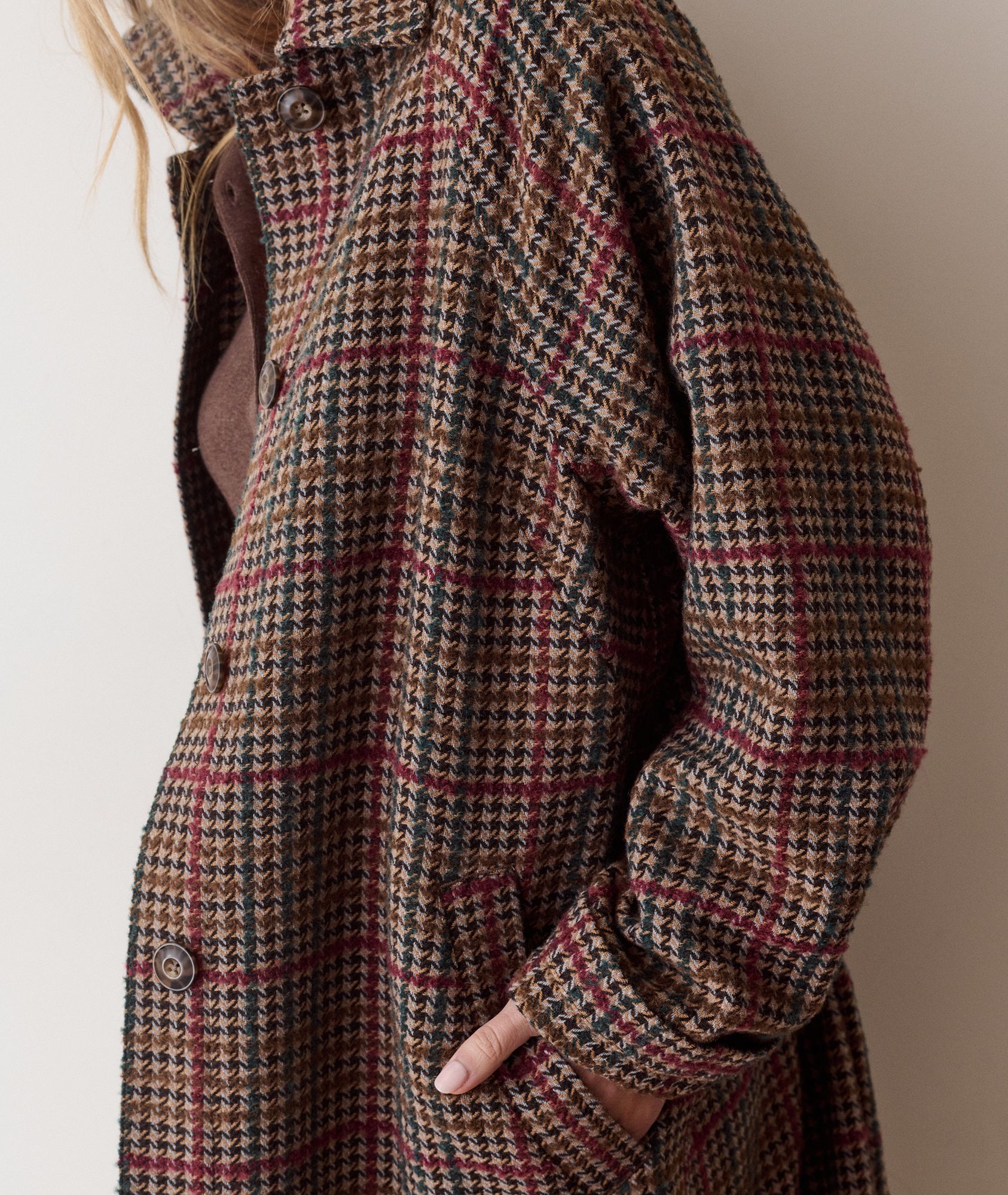 Marine Layer Women's Hayes Houndstooth Trench Coat product image