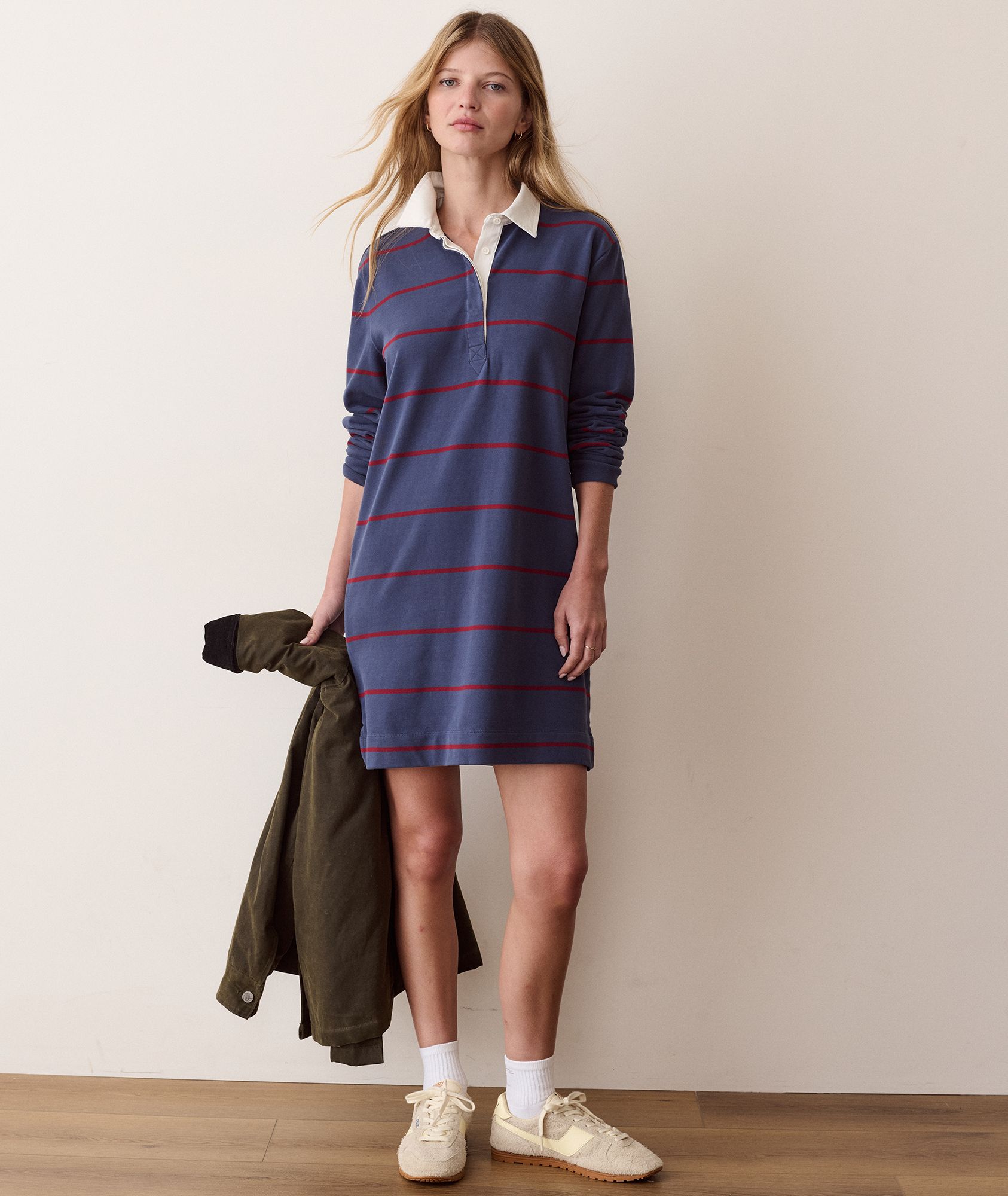 Marine Layer Women's Dream Jersey Rugby Mini Dress product image