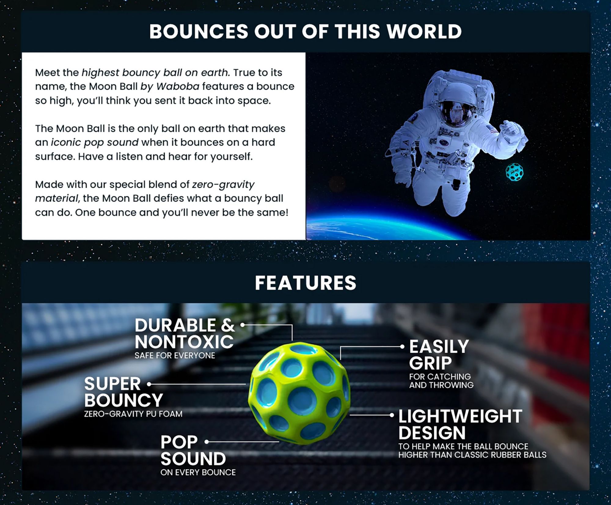 Waboba Gradient Moon Ball - Assorted Colors product image