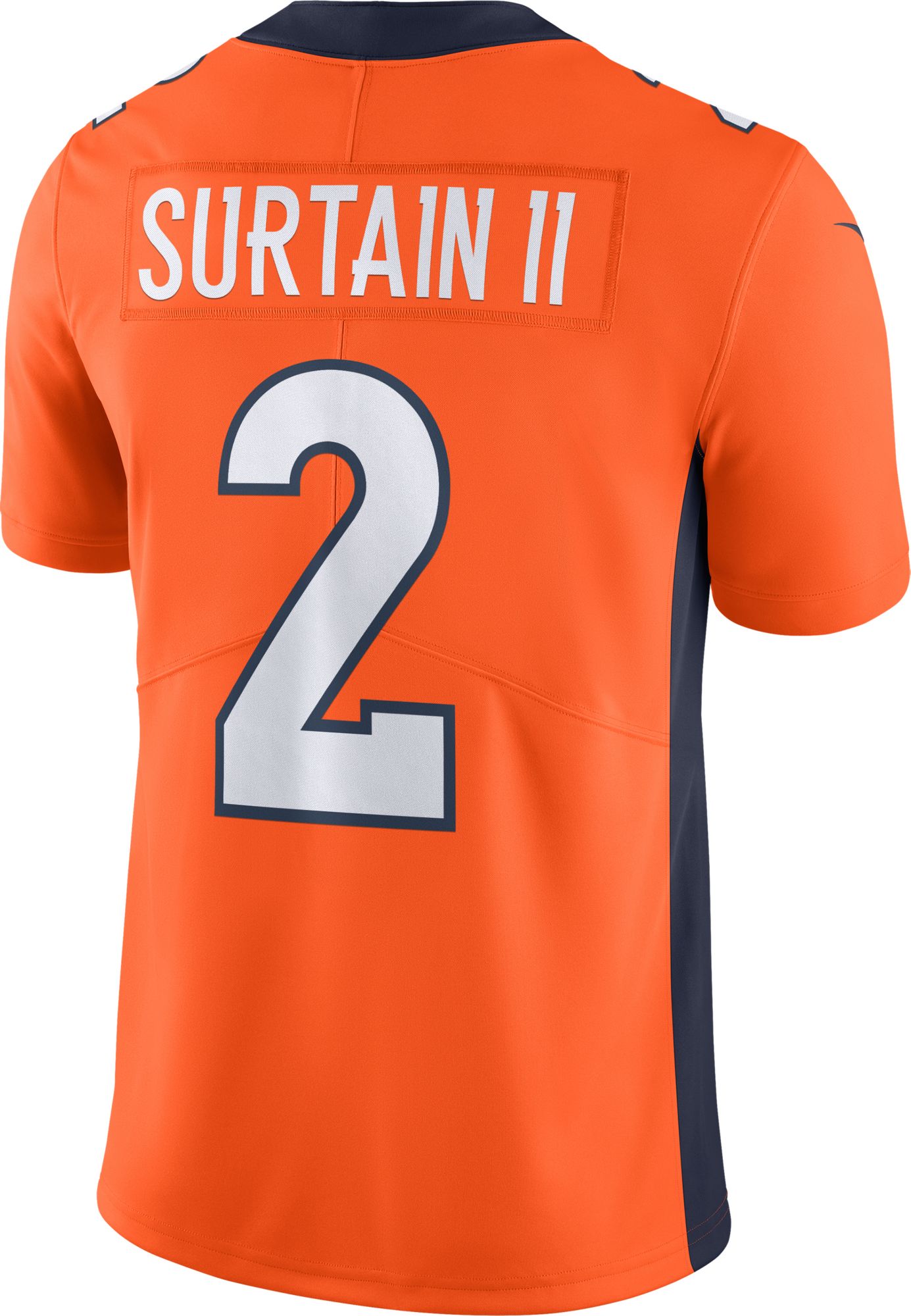 Nike Men's Denver Broncos Patrick Surtain II #2 Vapor Untouchable Limited Orange Jersey