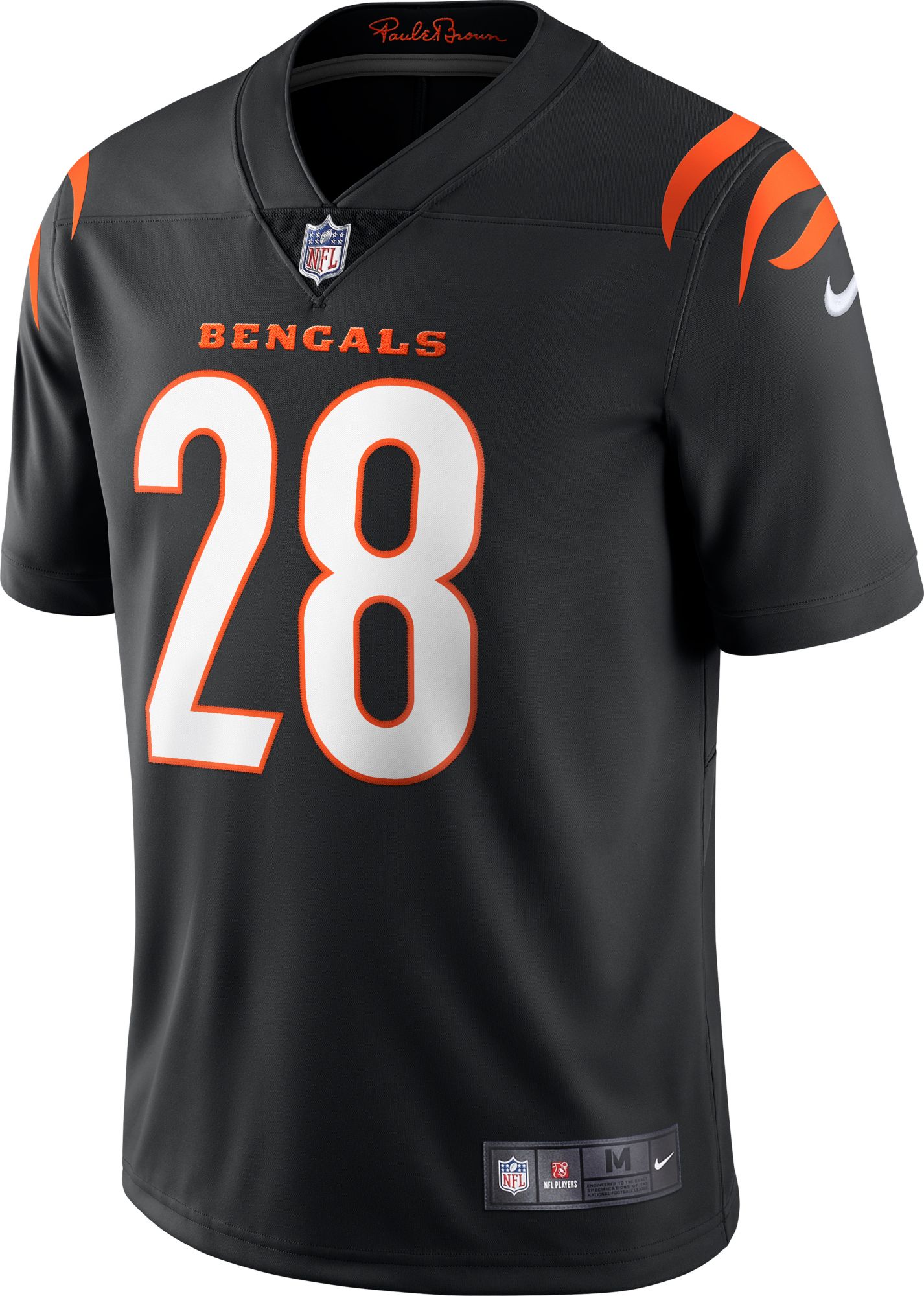Nike Men's Cincinnati Bengals Joe Mixon #28 Vapor Limited Black Jersey product image