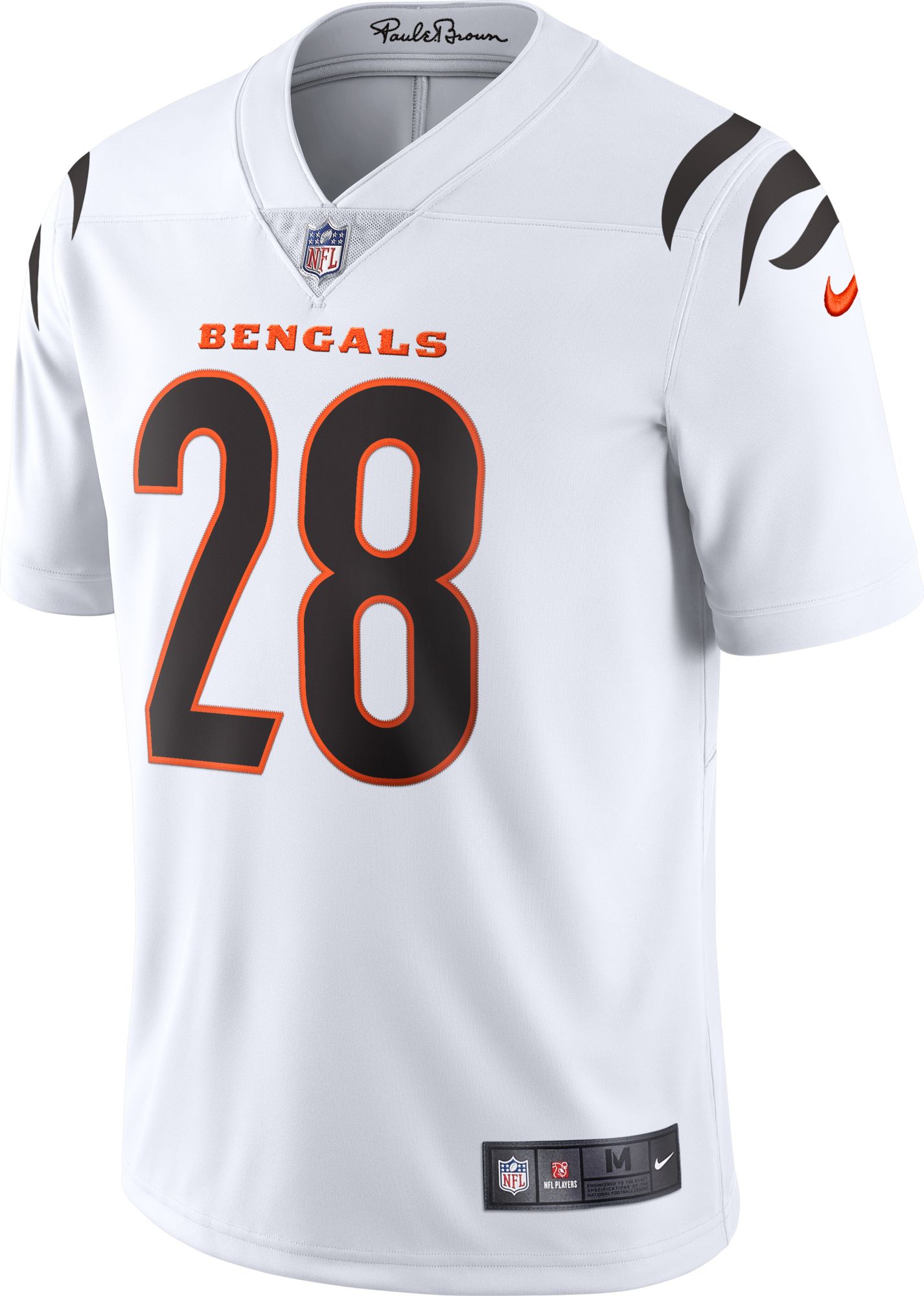 Nike Men's Cincinnati Bengals Joe Mixon #28 Vapor White Limited Jersey product image