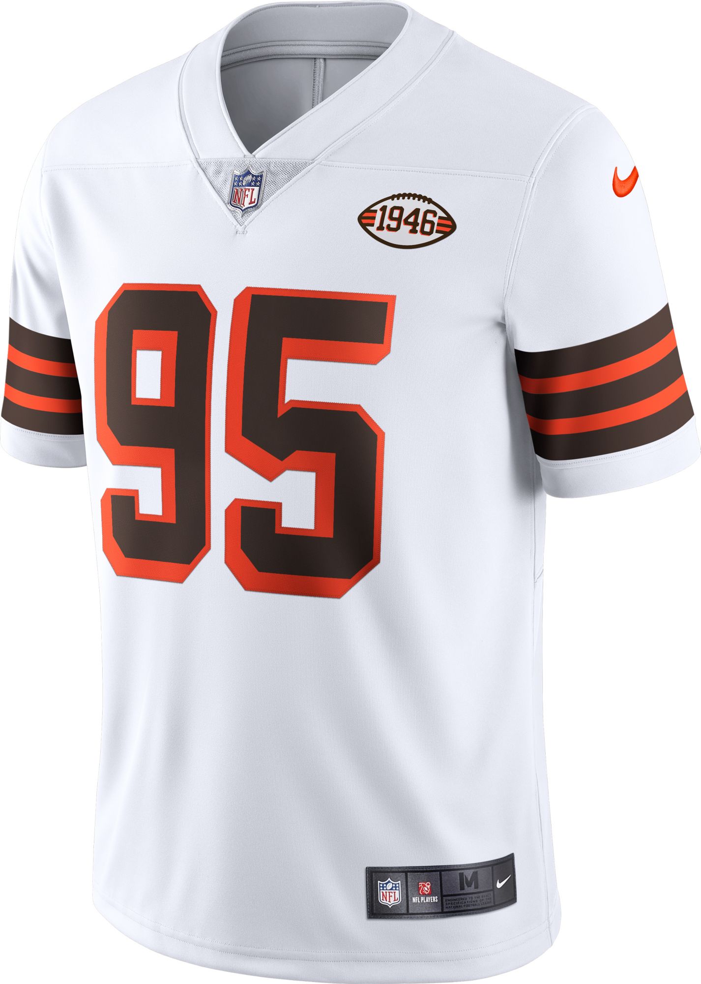 Nike Cleveland Browns No95 Myles Garrett Brown Women's Stitched NFL Limited Rush Jersey