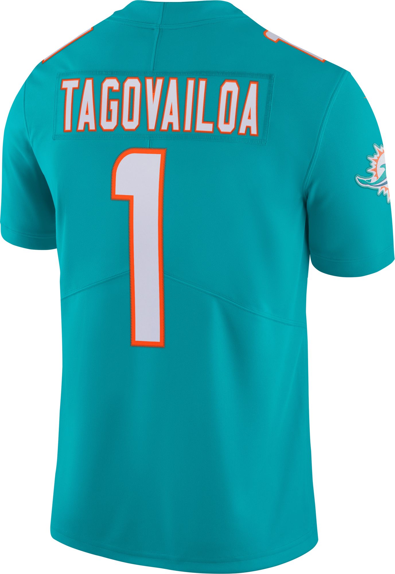 Nike Men's Miami Dolphins Tua Tagovailoa #1 Vapor Limited Aqua Jersey product image