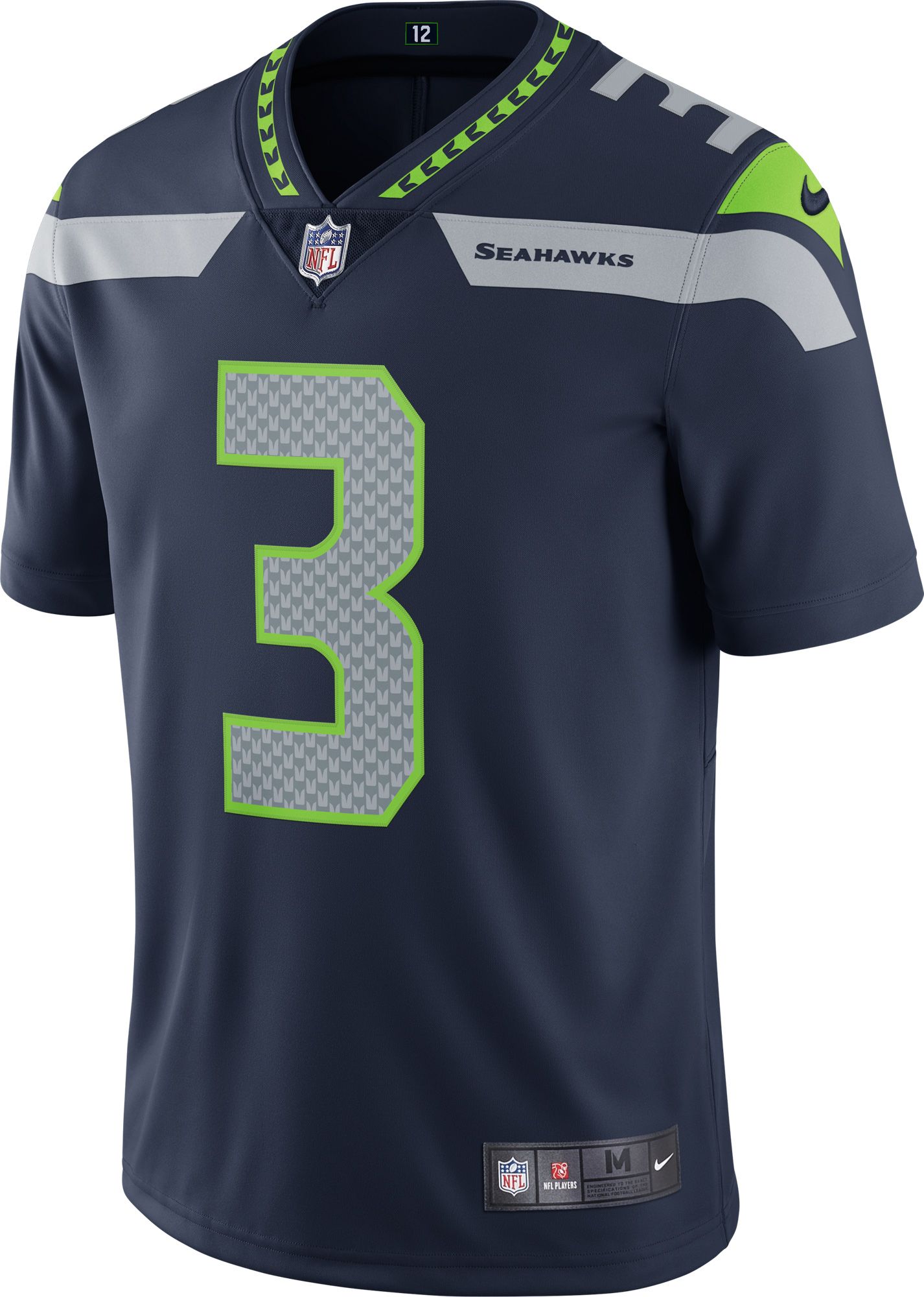Nike Men's Seattle Seahawks Russell Wilson #3 Navy Limited Jersey product image