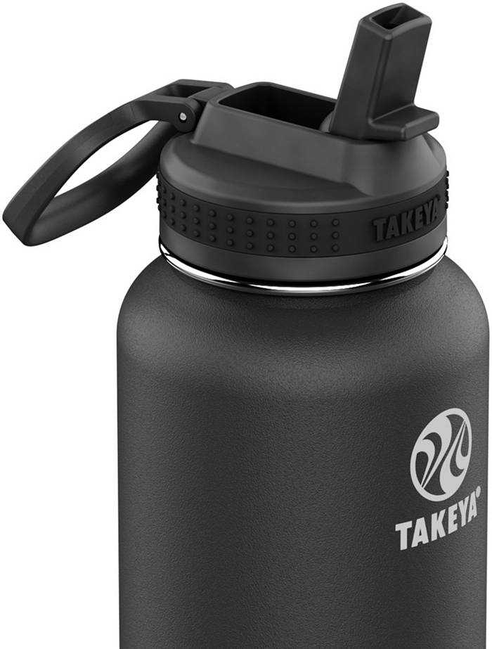 Takeya Pickleball Insulated Water Bottle with Straw Lid, 32oz Dropshot Teal