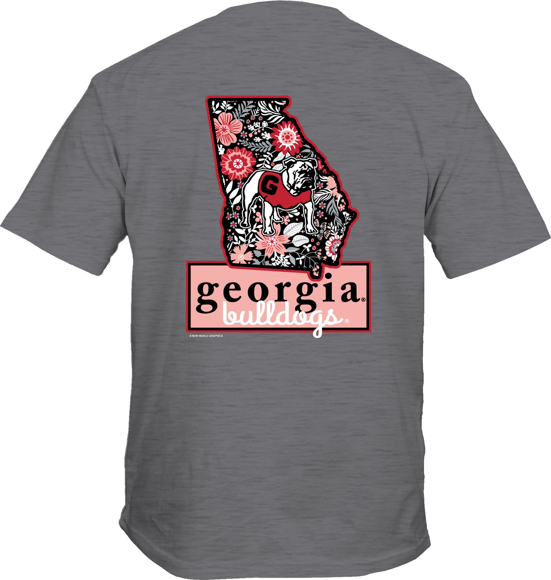 New World Graphics Women's Georgia Bulldogs Floral State Grey T-Shirt product image