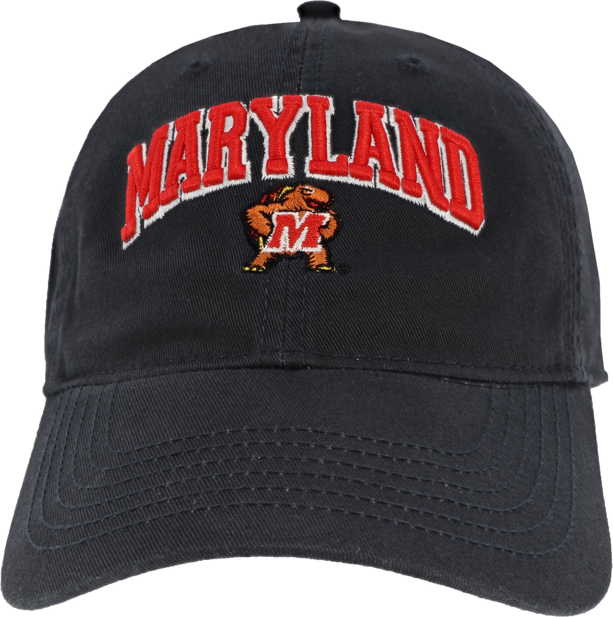 League-Legacy Men's Maryland Terrapins Relaxed Twill Adjustable Black Hat