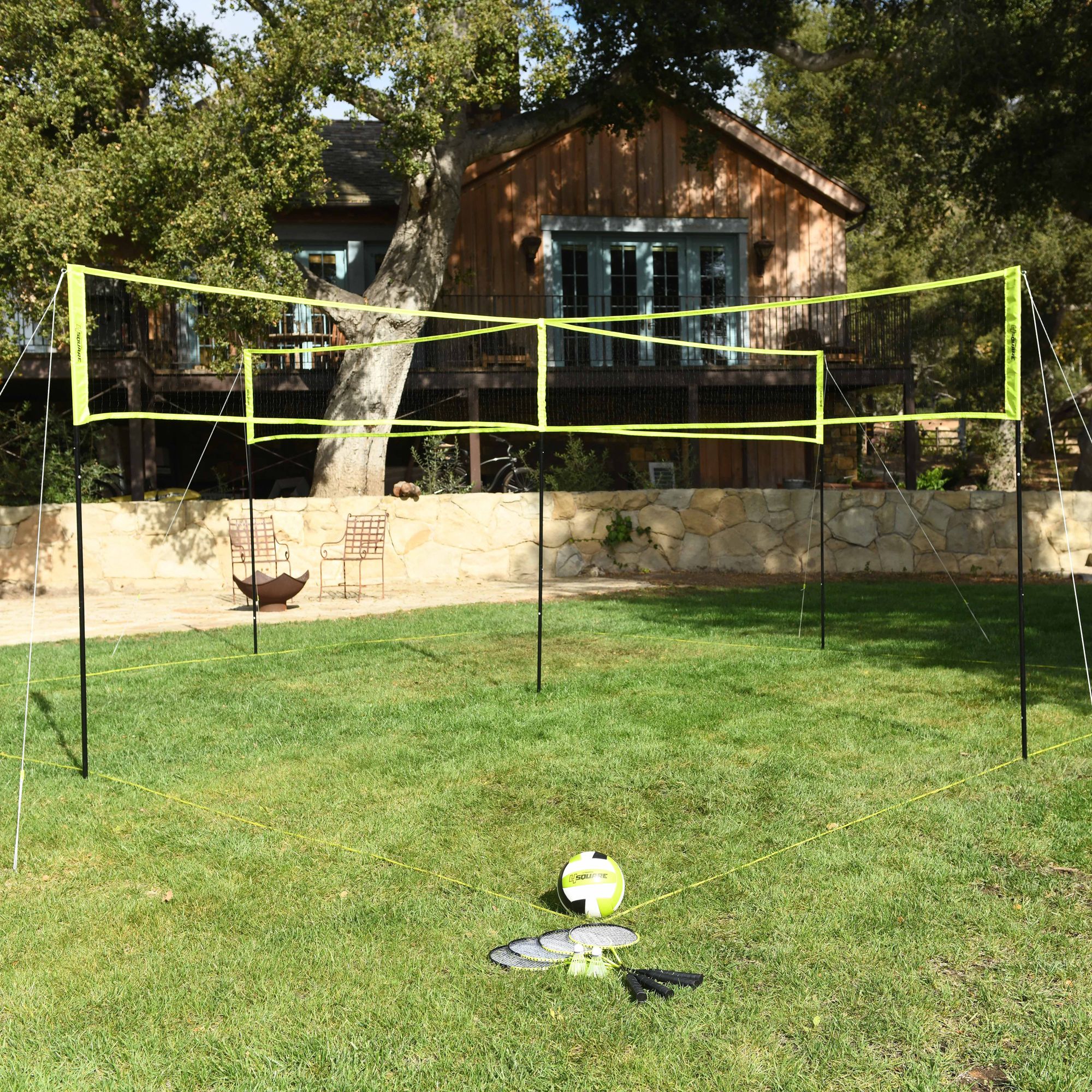 Triumph 4 Square Volleyball Badminton Set product image