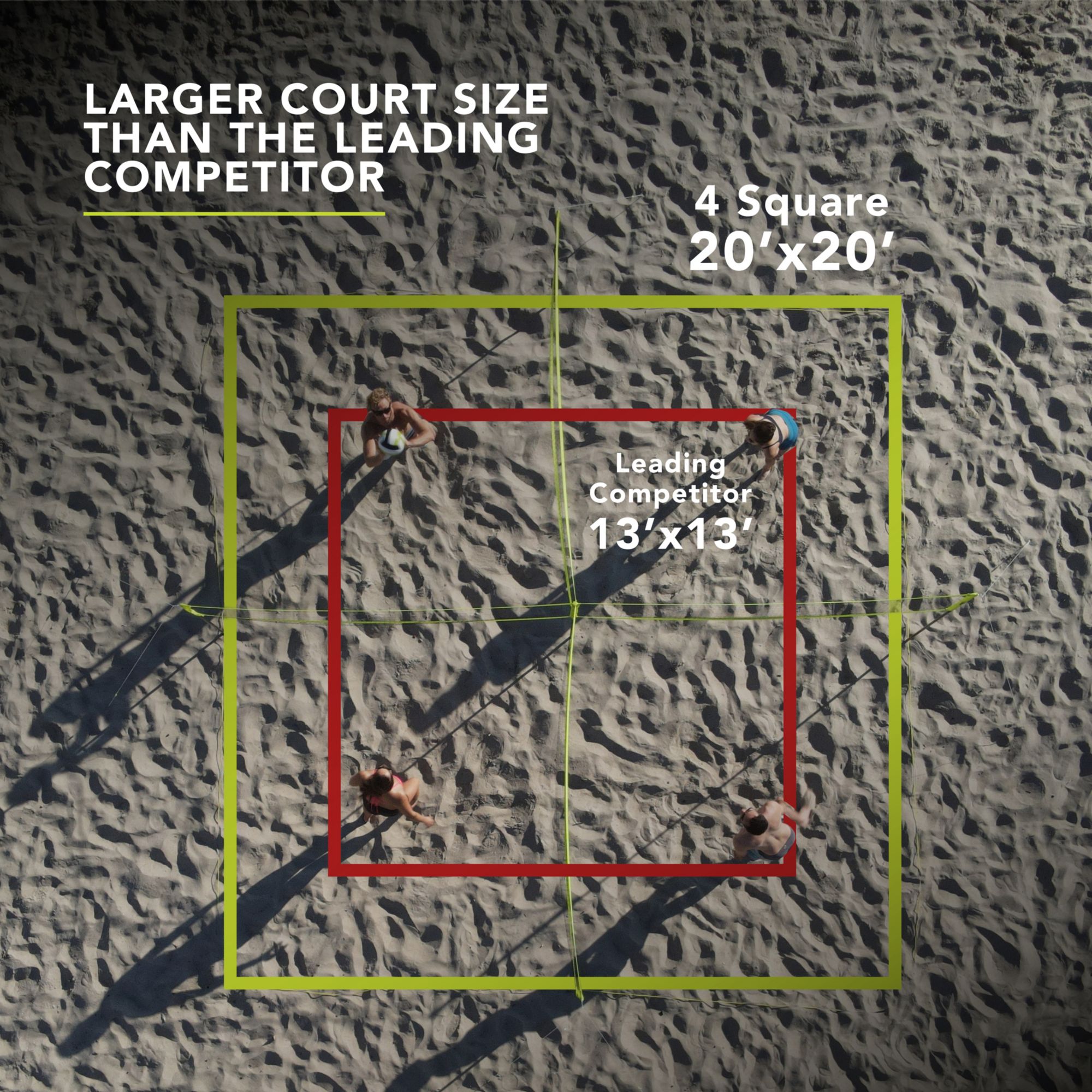 Triumph 4 Square Volleyball Badminton Set product image