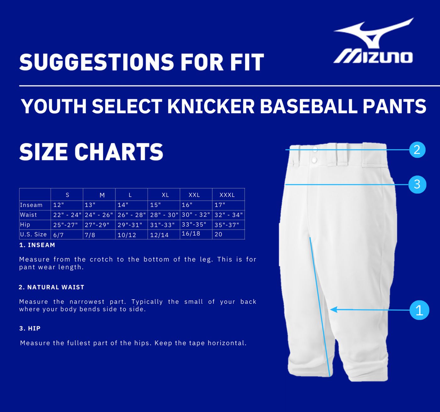 Mizuno Boys Select Knicker Baseball Pants Dick s Sporting Goods