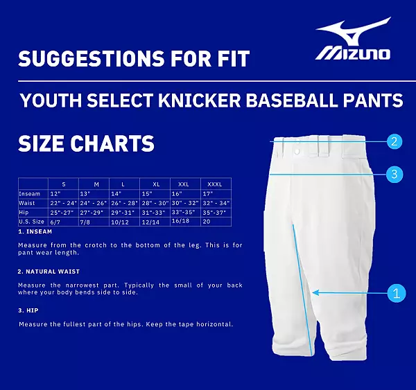 Mizuno Boys' Select Knicker Baseball Pants